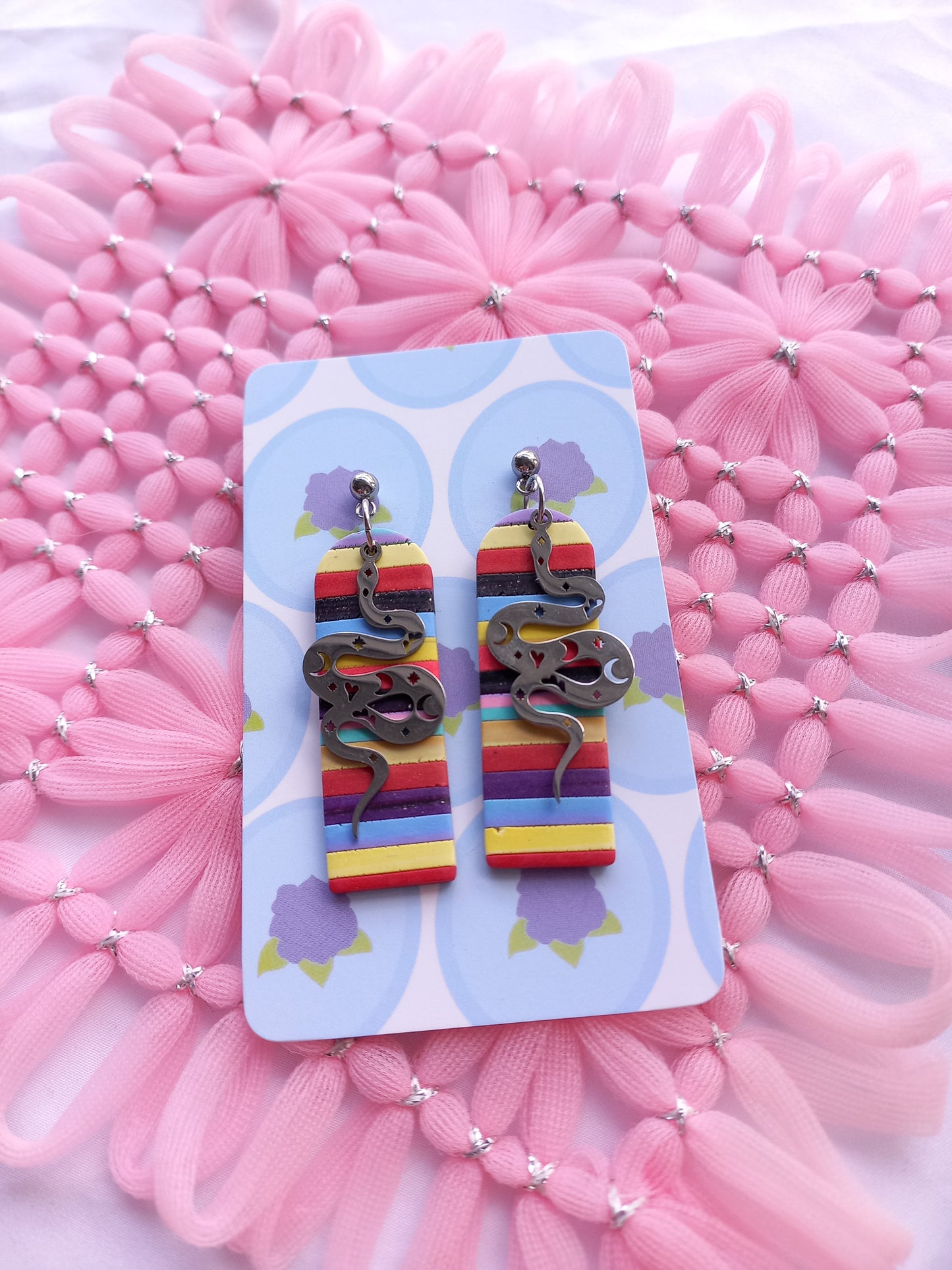 Stripe Snake Arch Earrings | Stripes Collection