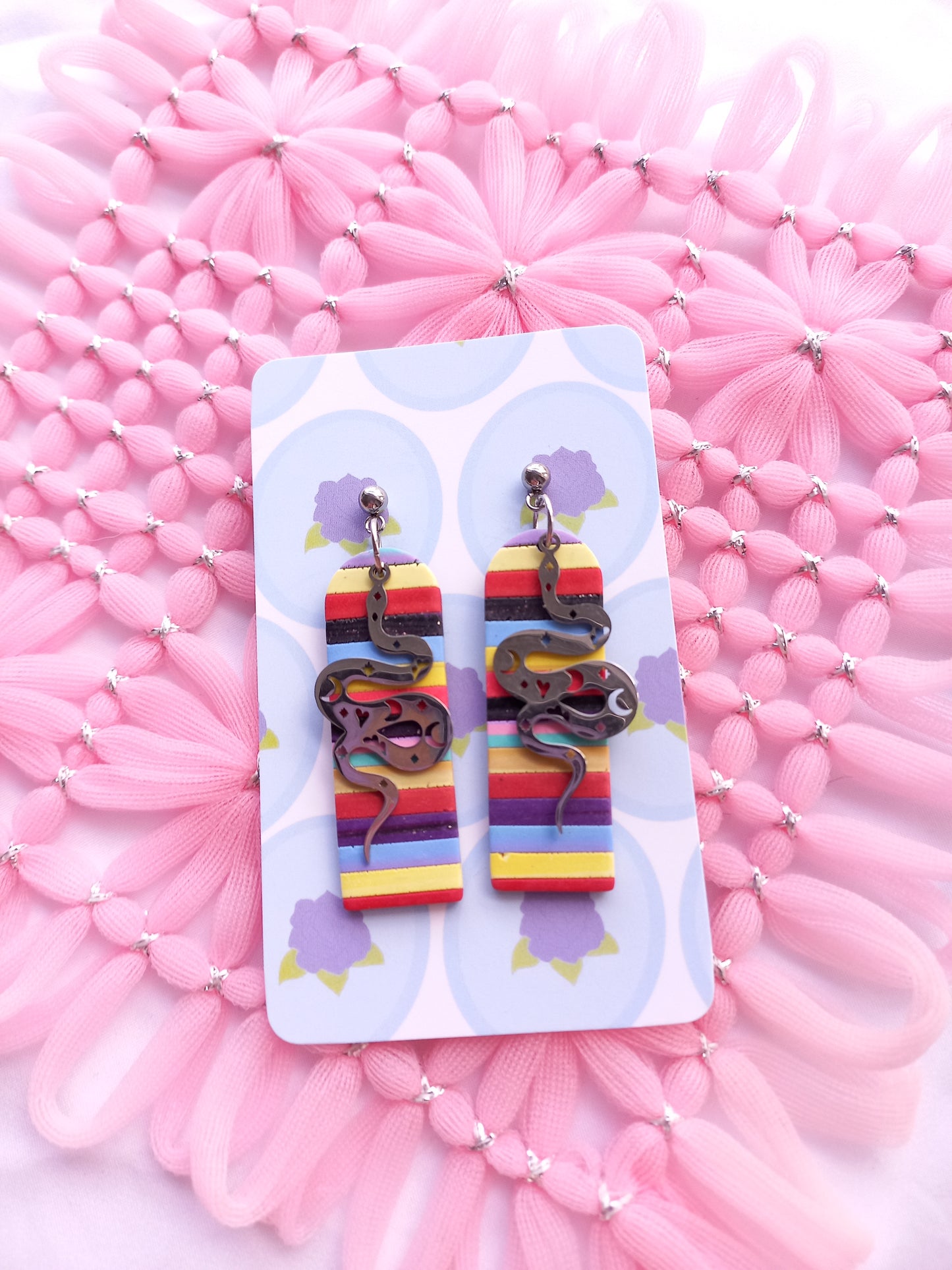 Stripe Snake Arch Earrings | Stripes Collection