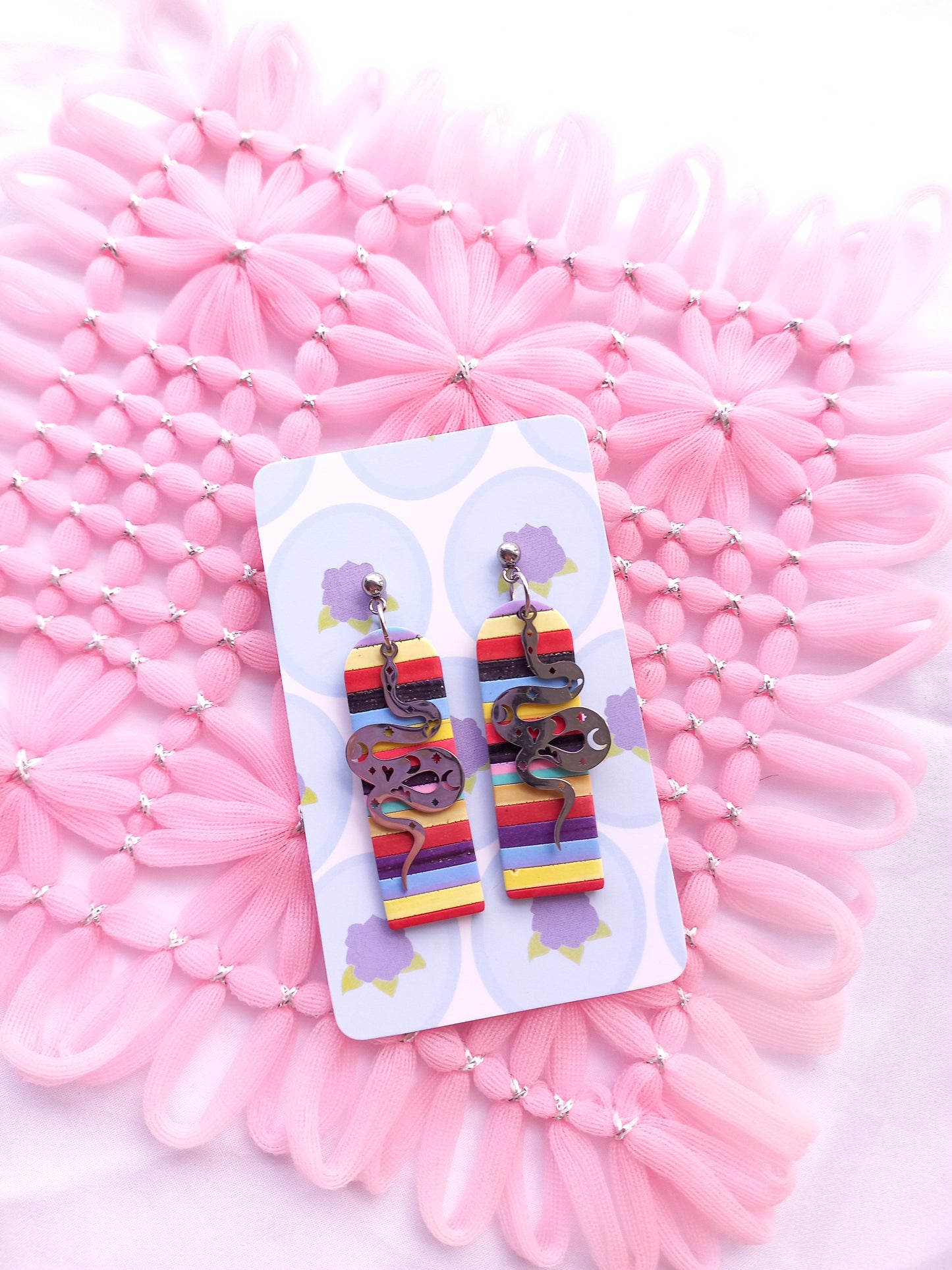 Stripe Snake Arch Earrings | Stripes Collection