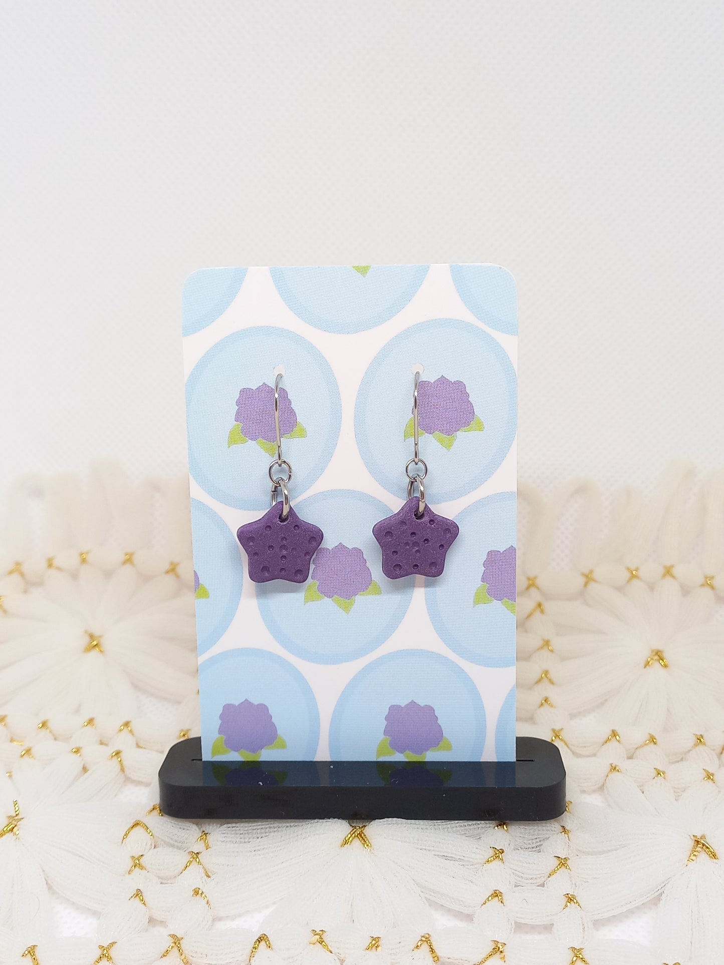 Purple Mini Starfish Earrings | Sea Critters