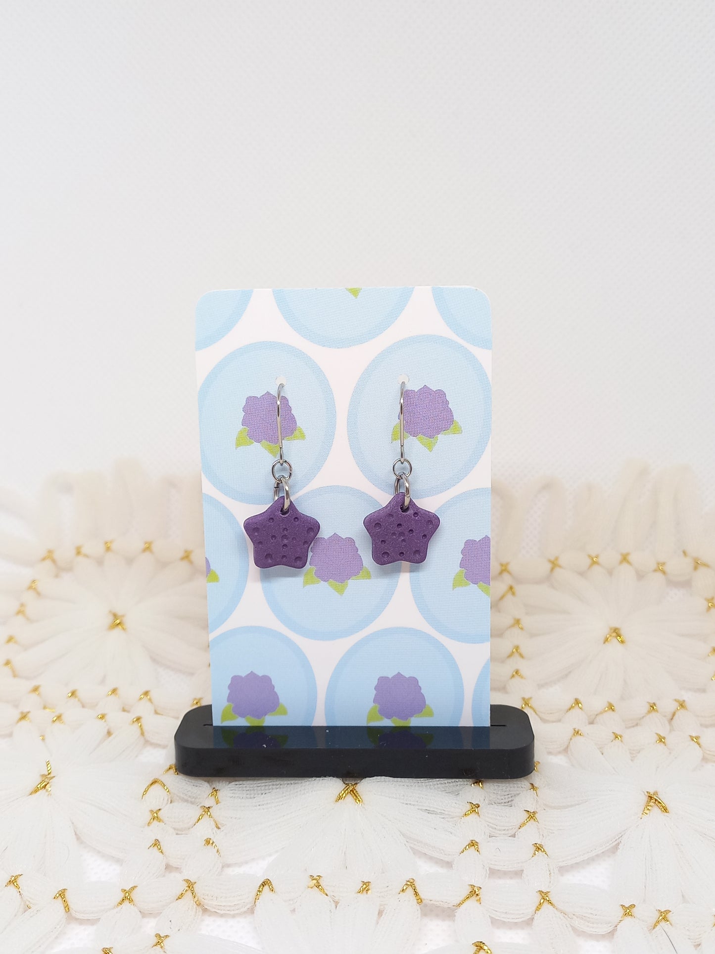 Purple Mini Starfish Earrings | Sea Critters