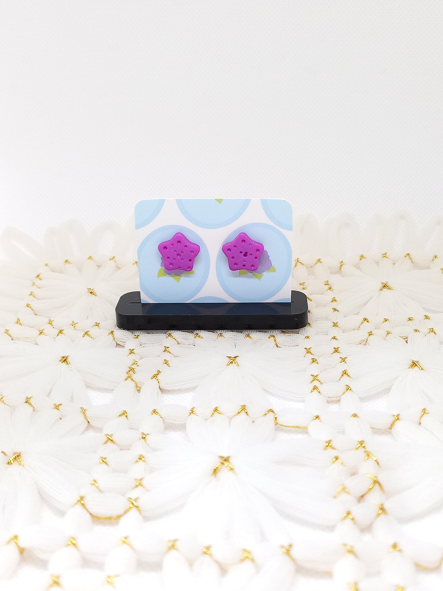 Purple Shimmery Starfish Studs | Sea Critters
