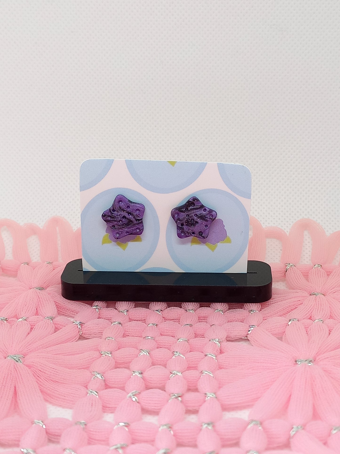 Purple & Black Starfish Studs | Sea Critters