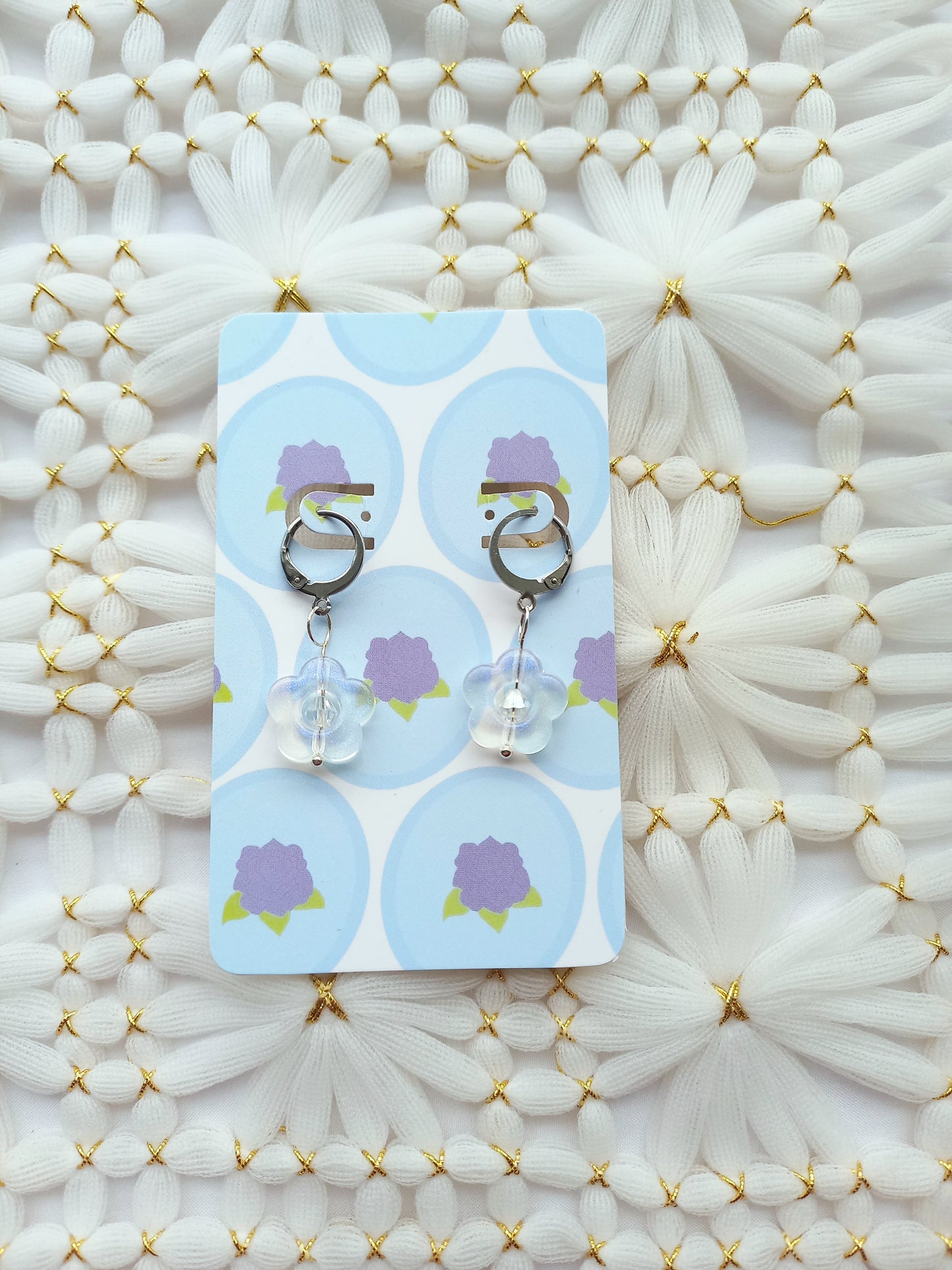 Clear Acrylic Flower Earrings | Flower Power