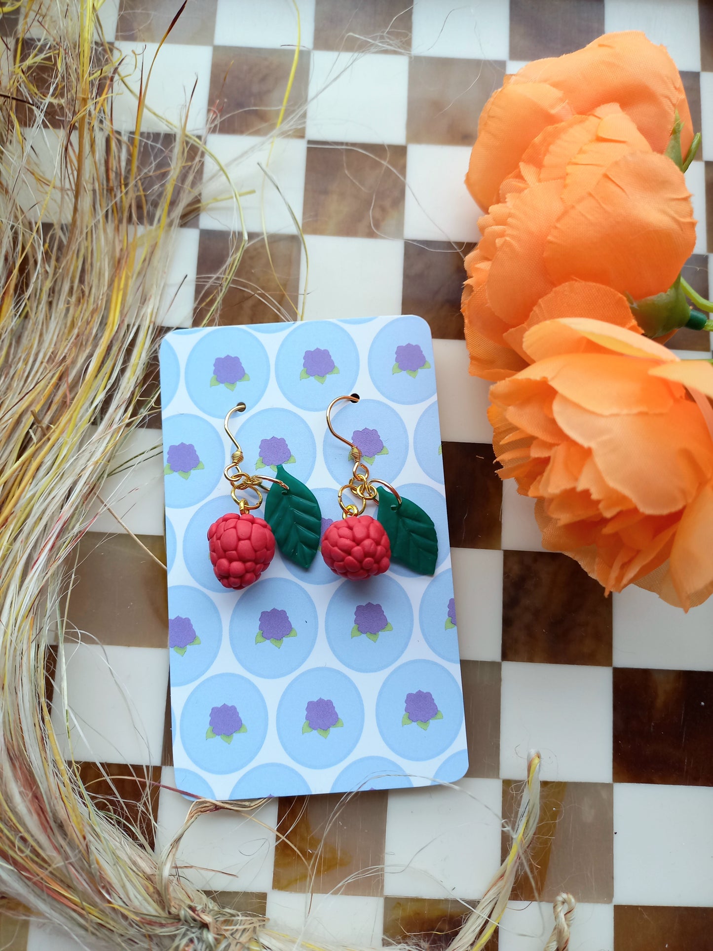 Raspberry Earrings