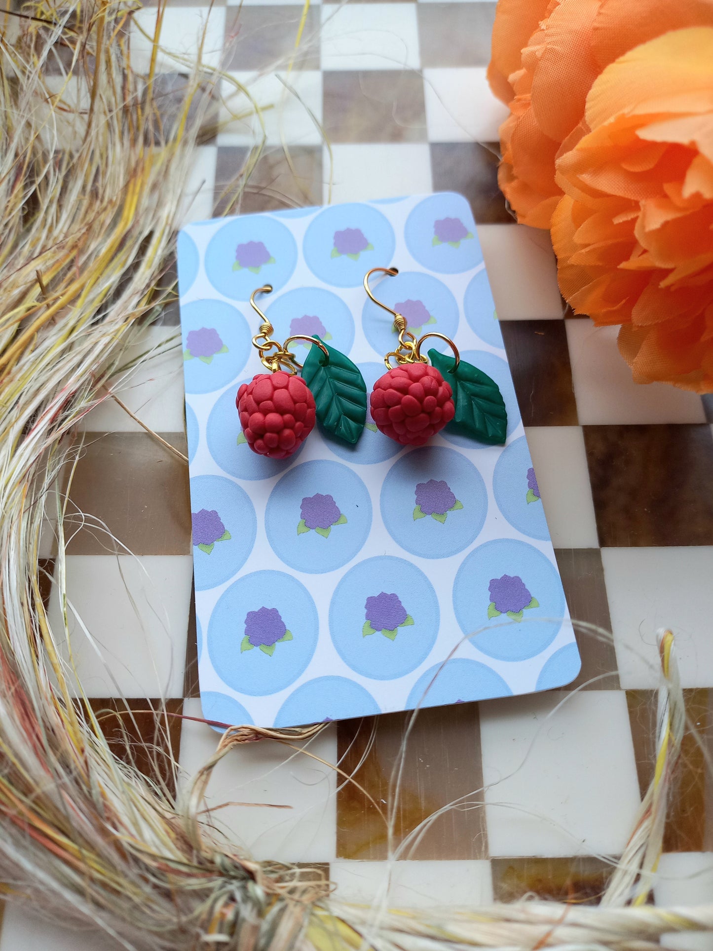 Raspberry Earrings