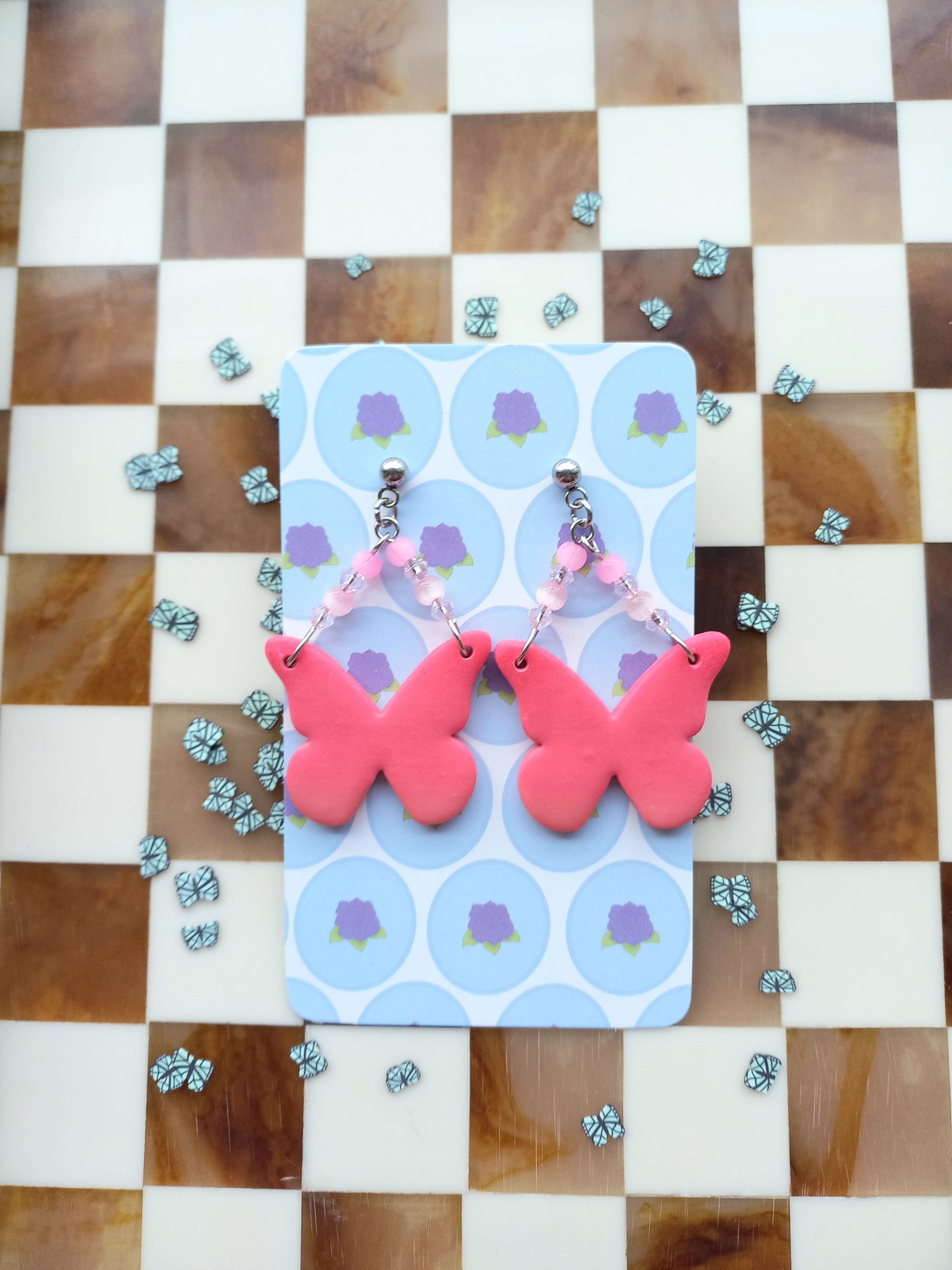Rosy Wing Earrings