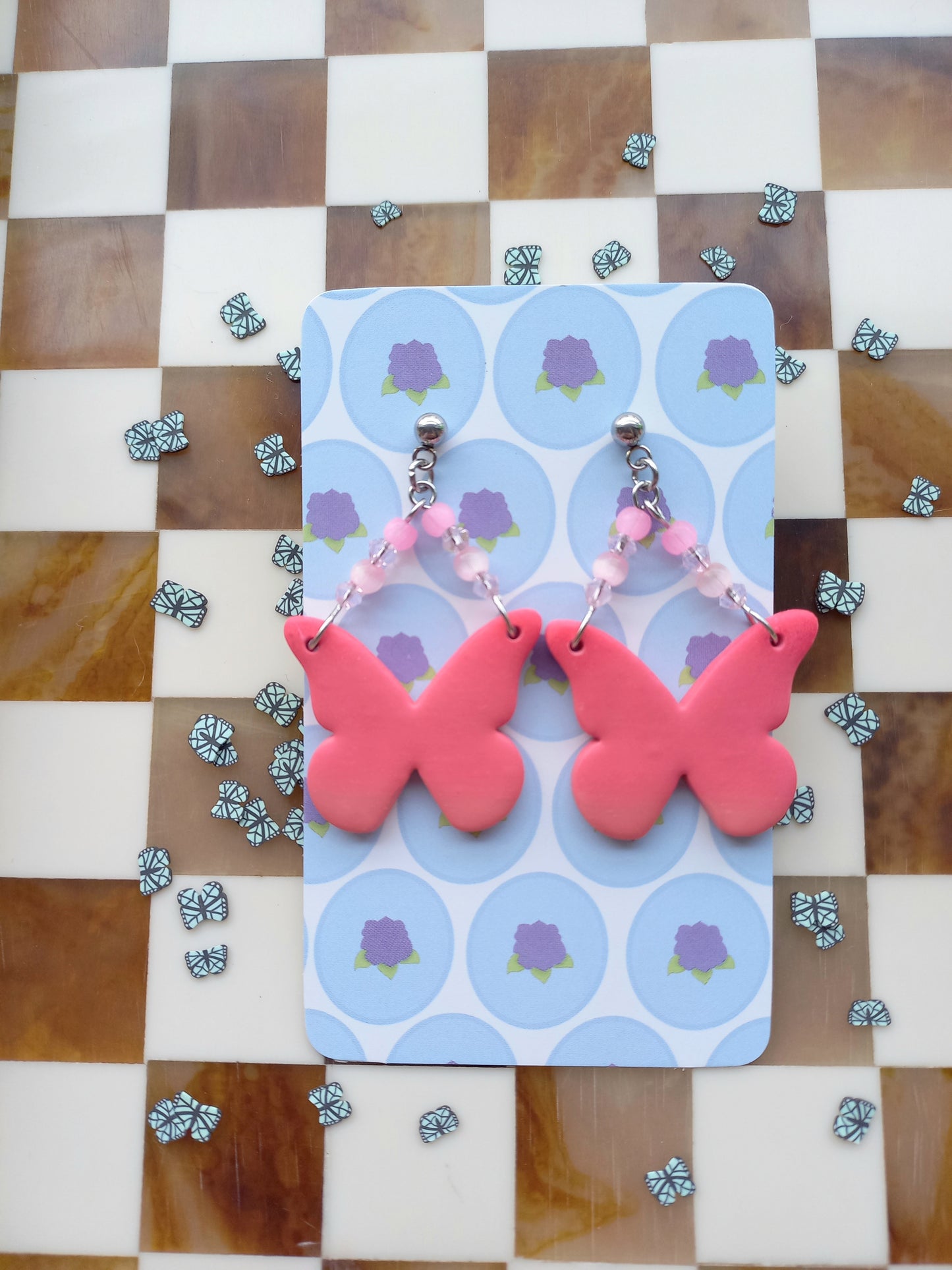 Rosy Wing Earrings