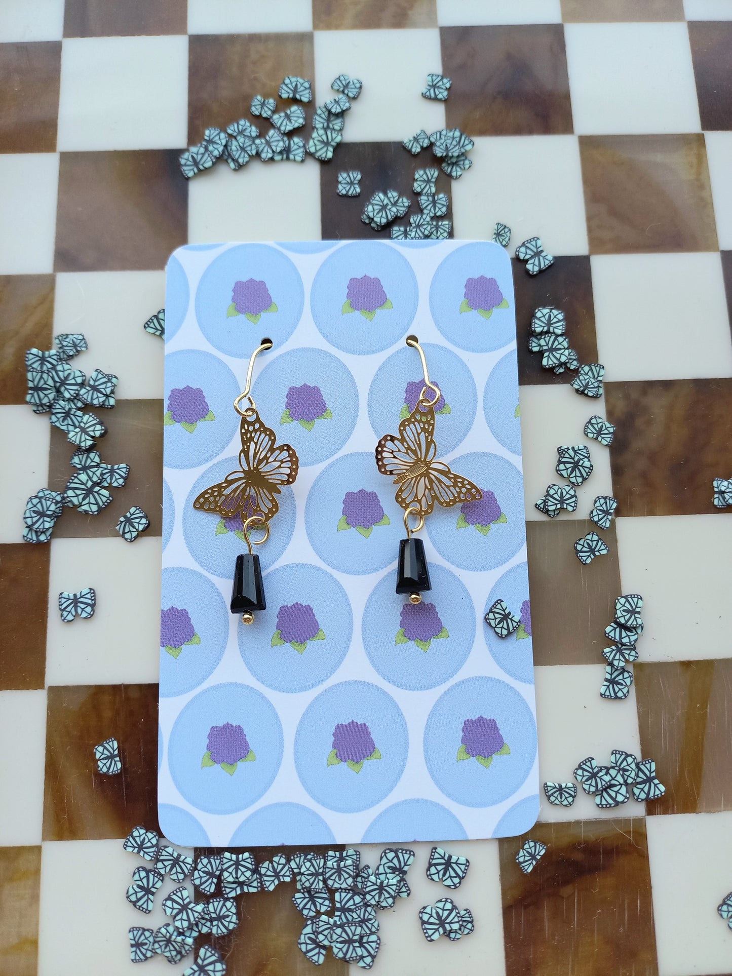 Midnight Flutter Earrings