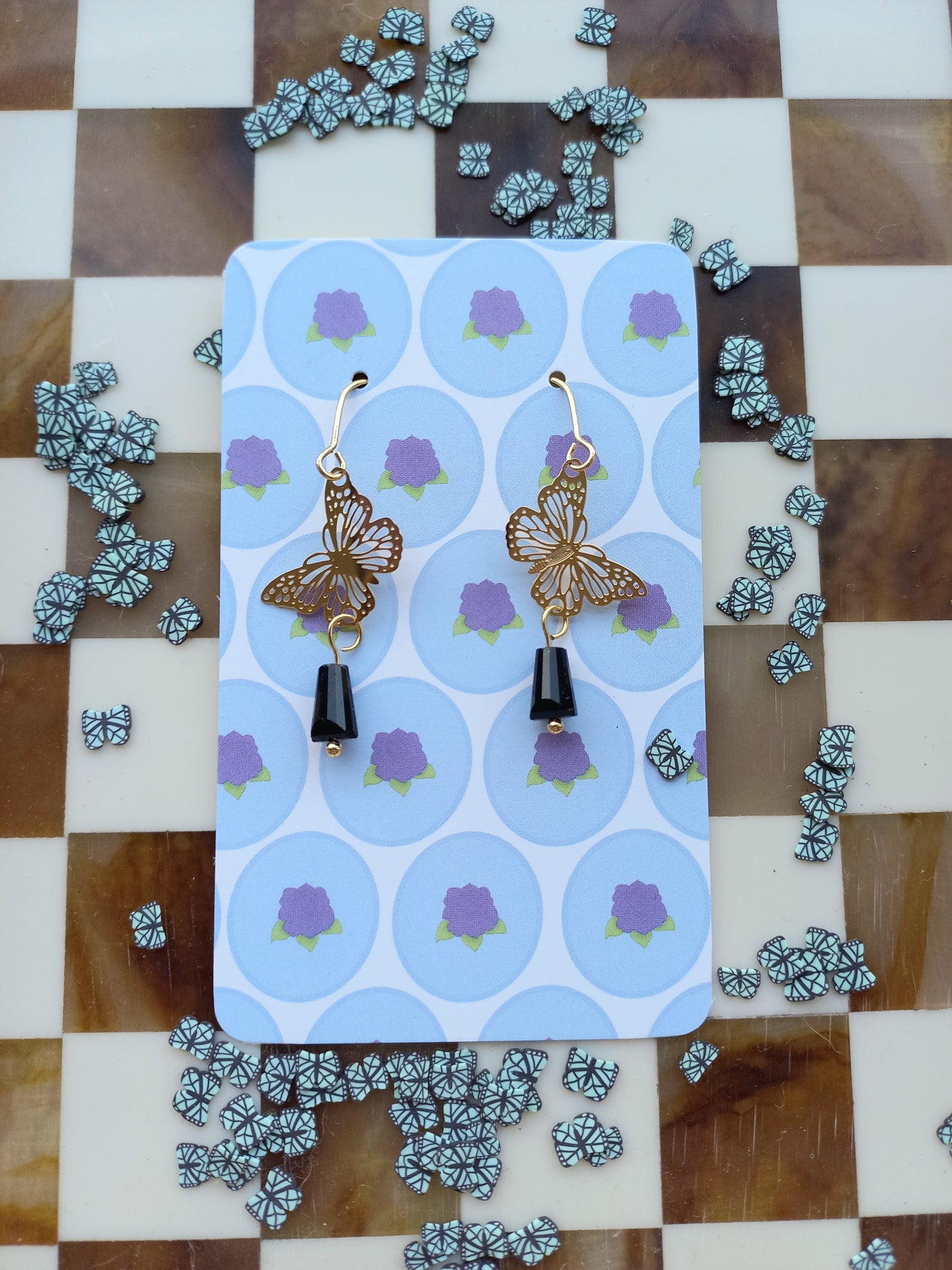 Midnight Flutter Earrings
