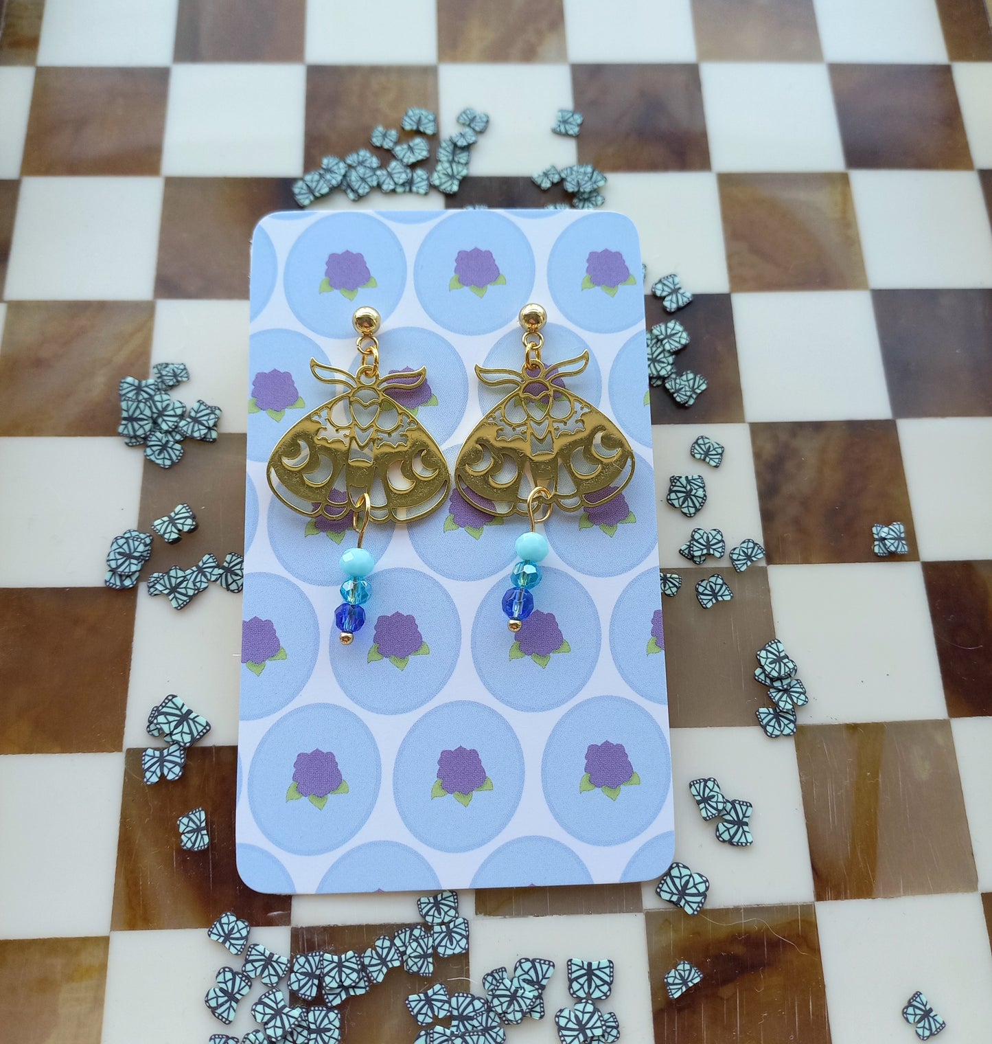 Celestial Moth Earrings