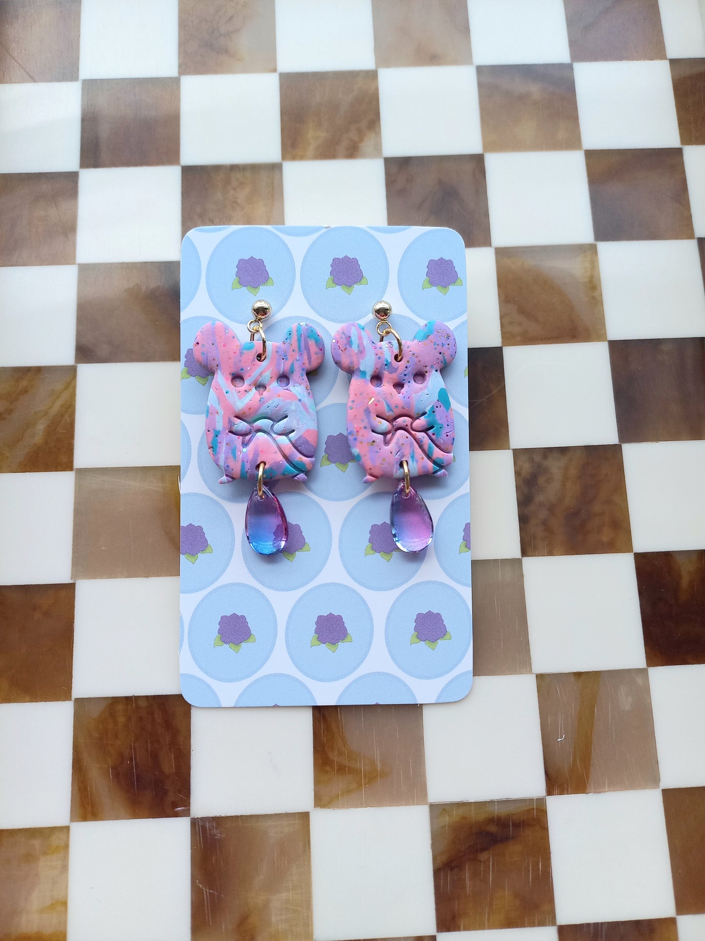 Pastel Mouse Earrings