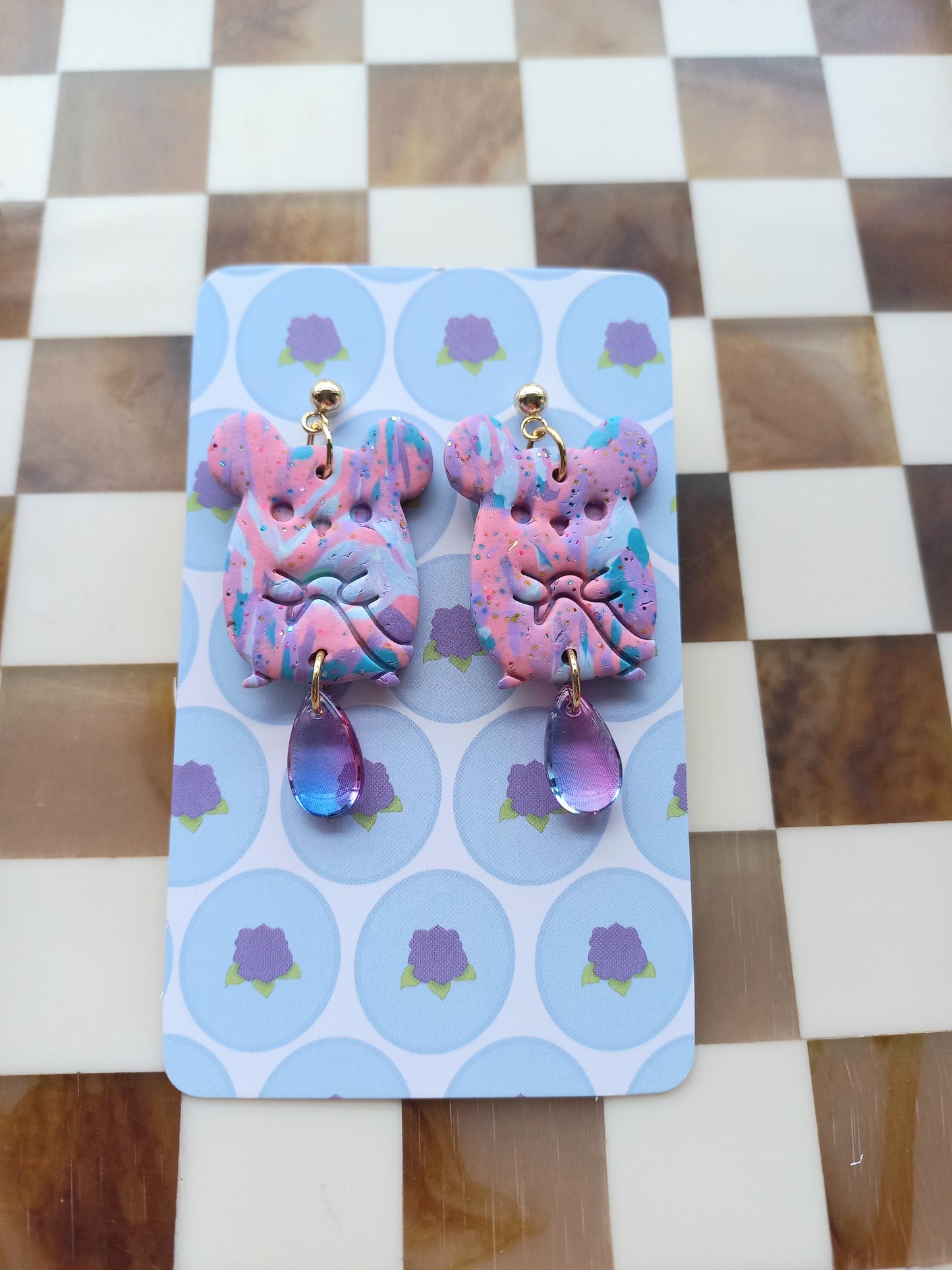 Pastel Mouse Earrings