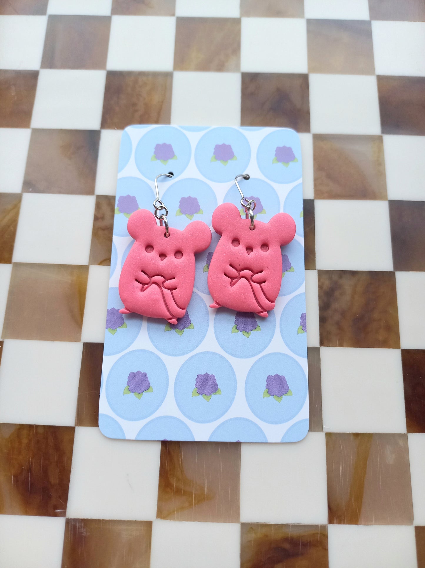Bubblegum Mouse Earrings