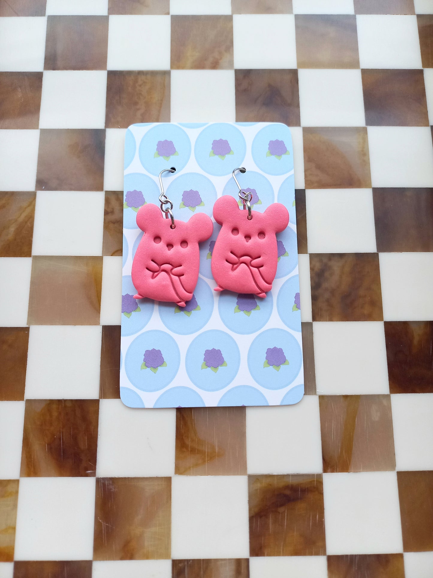 Bubblegum Mouse Earrings