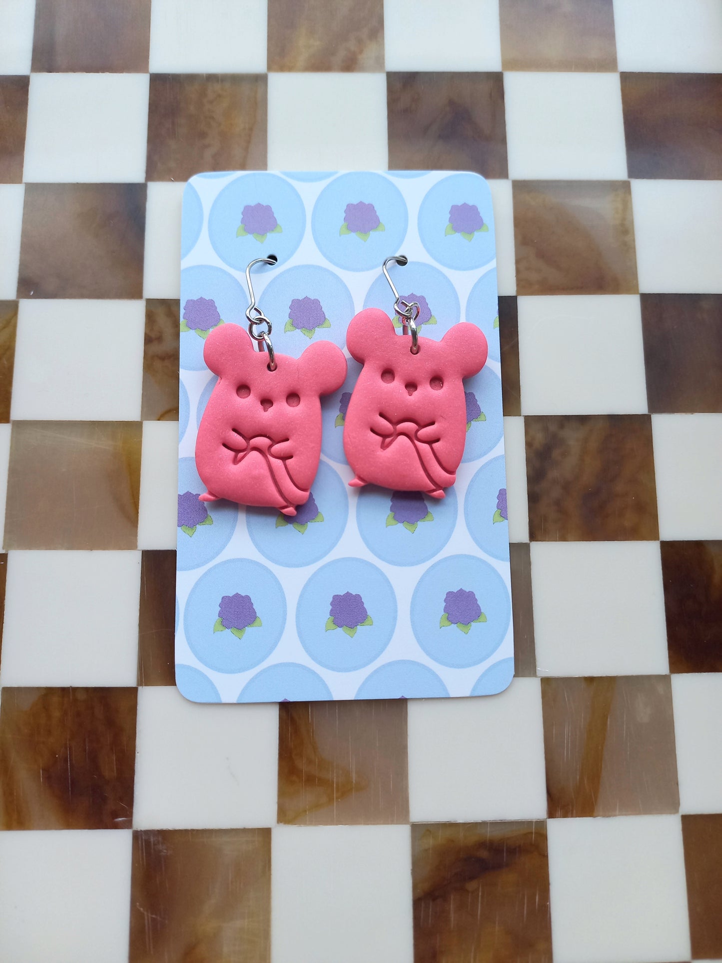 Bubblegum Mouse Earrings
