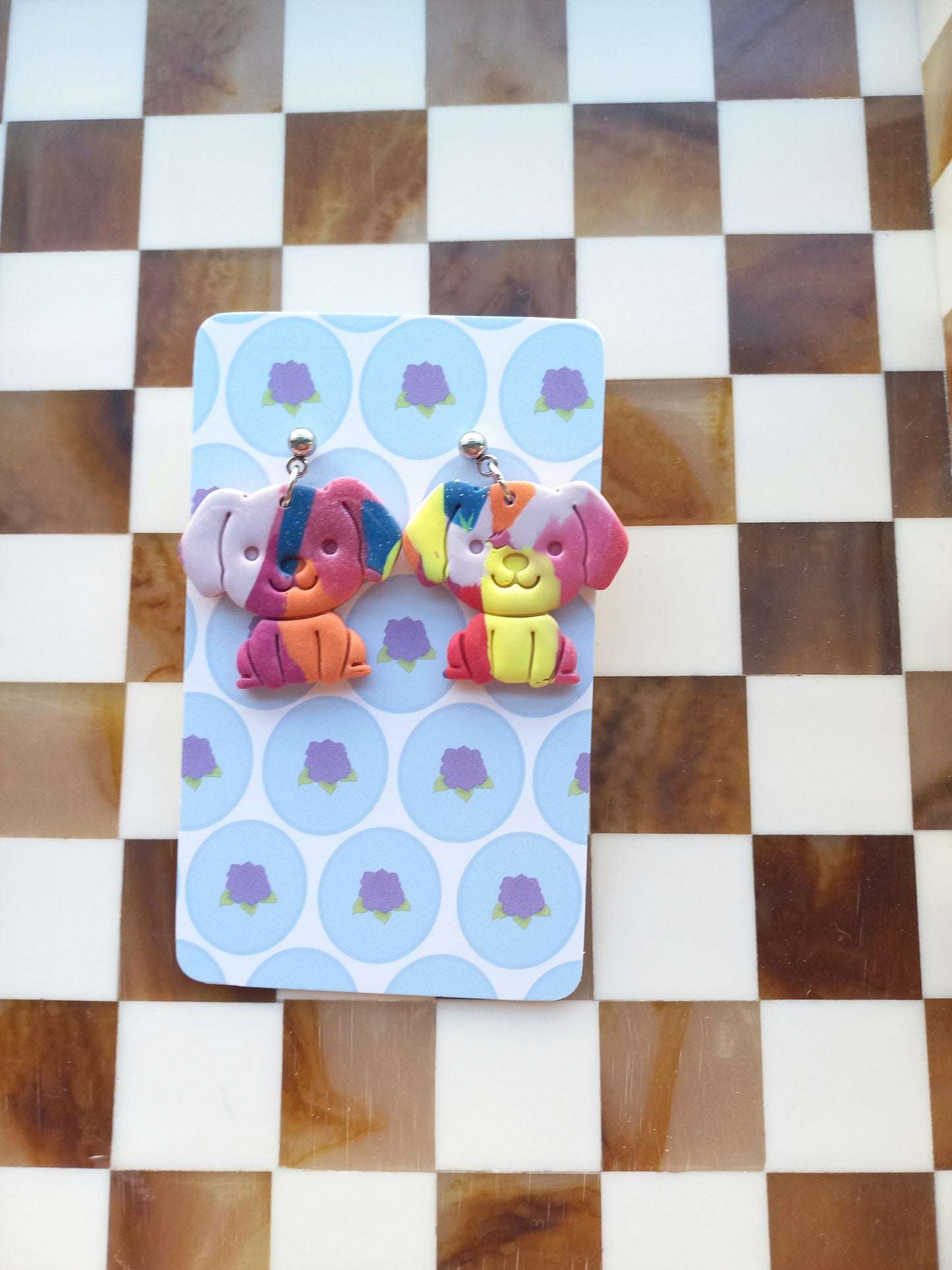 Rainbow Pup Earrings