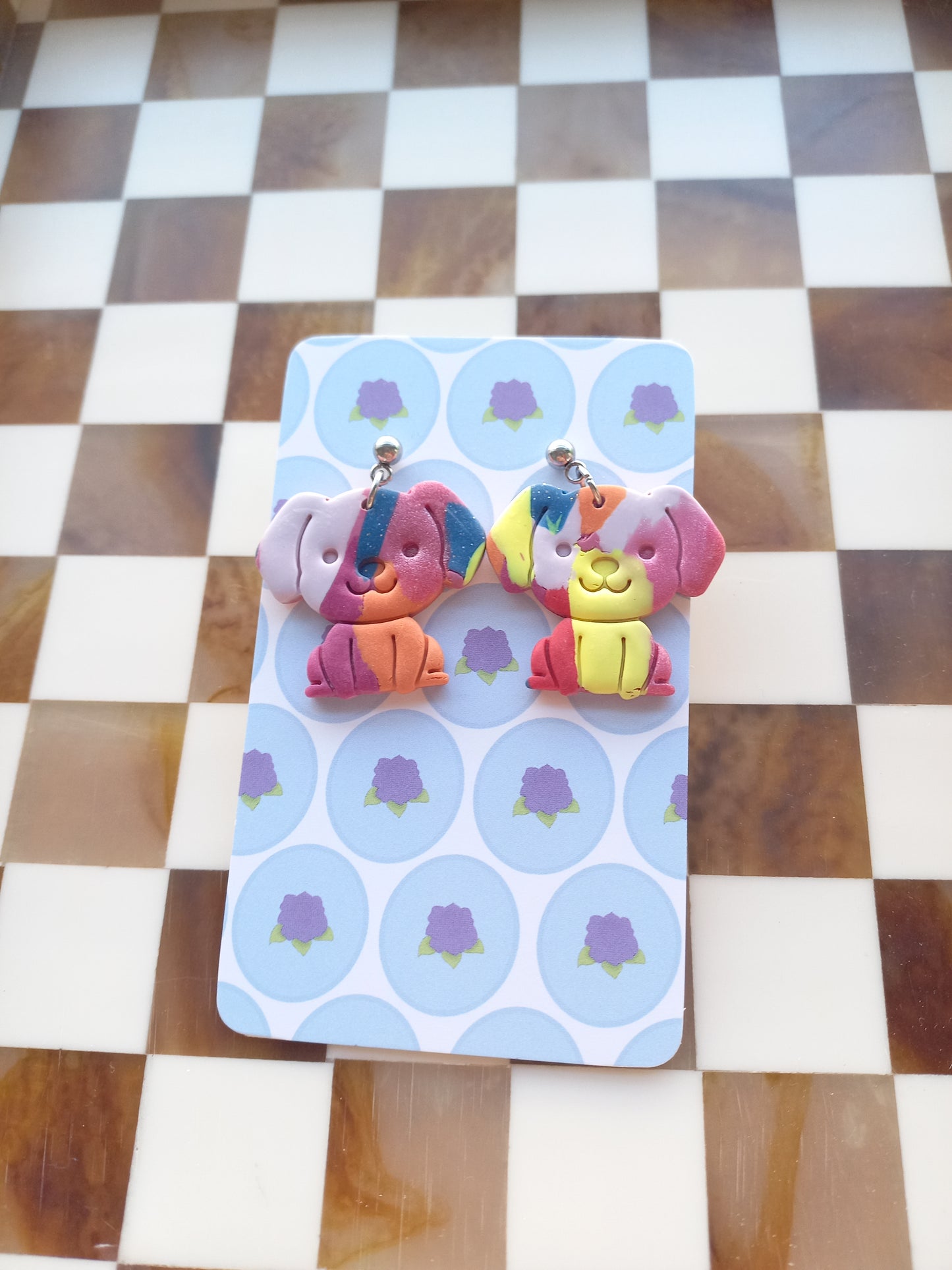 Rainbow Pup Earrings