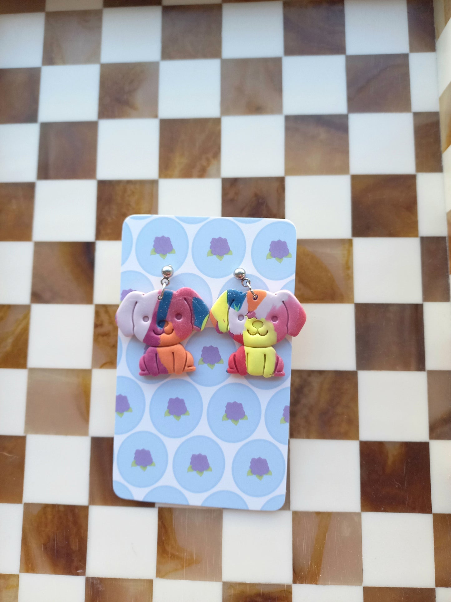 Rainbow Pup Earrings