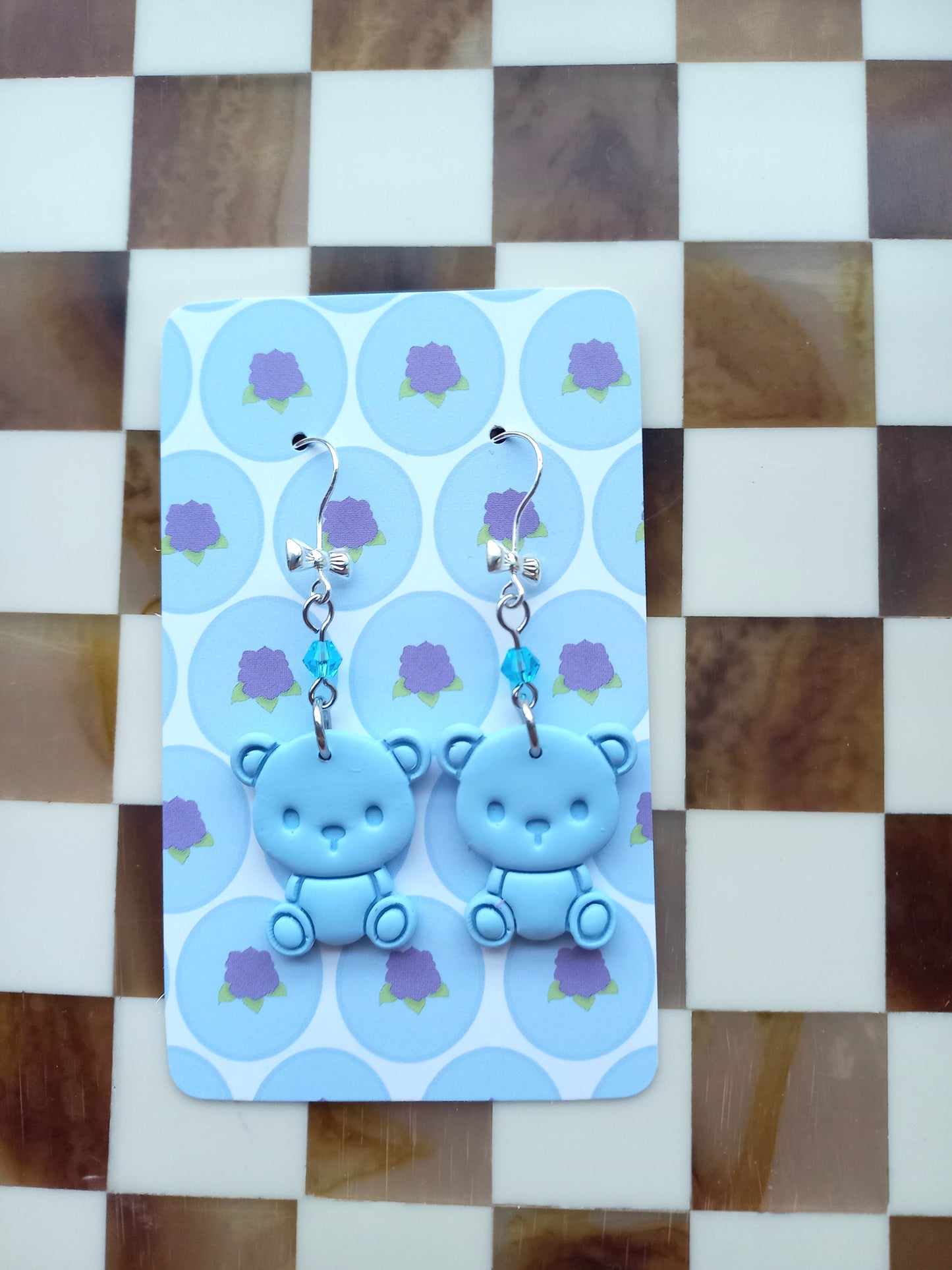 Snuggly Teddy Bear Earrings