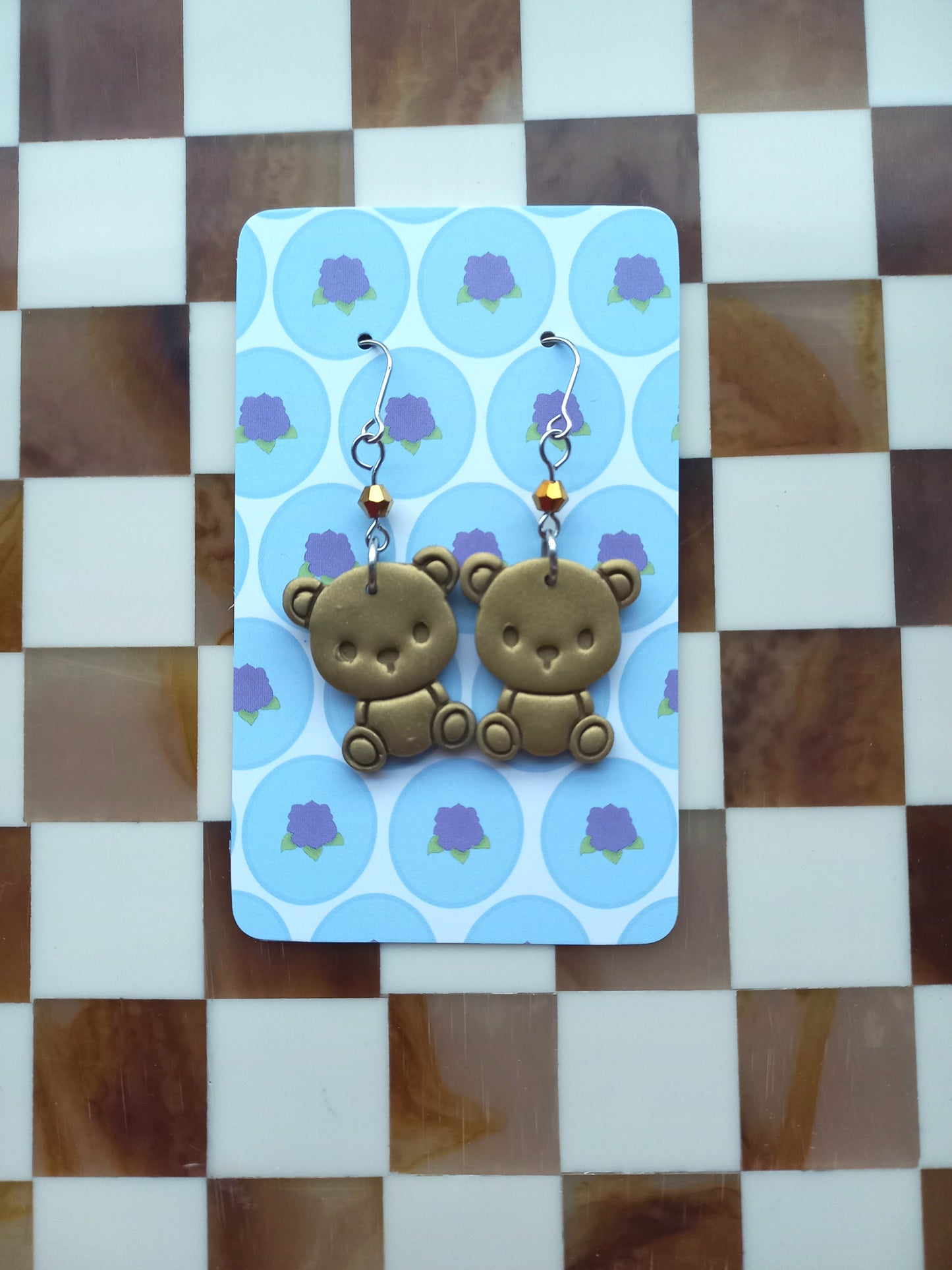 Snuggly Teddy Bear Earrings