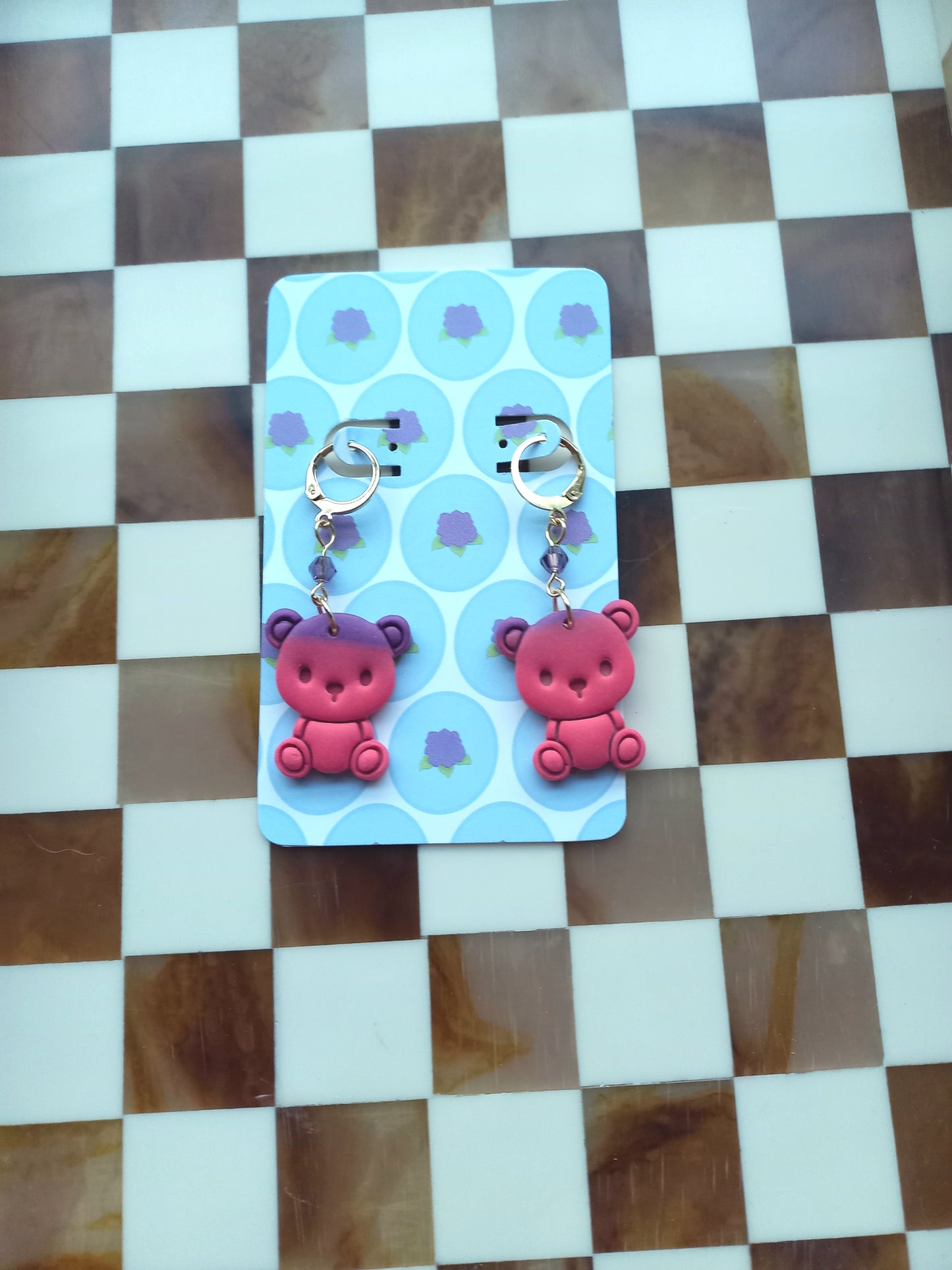 Snuggly Teddy Bear Earrings
