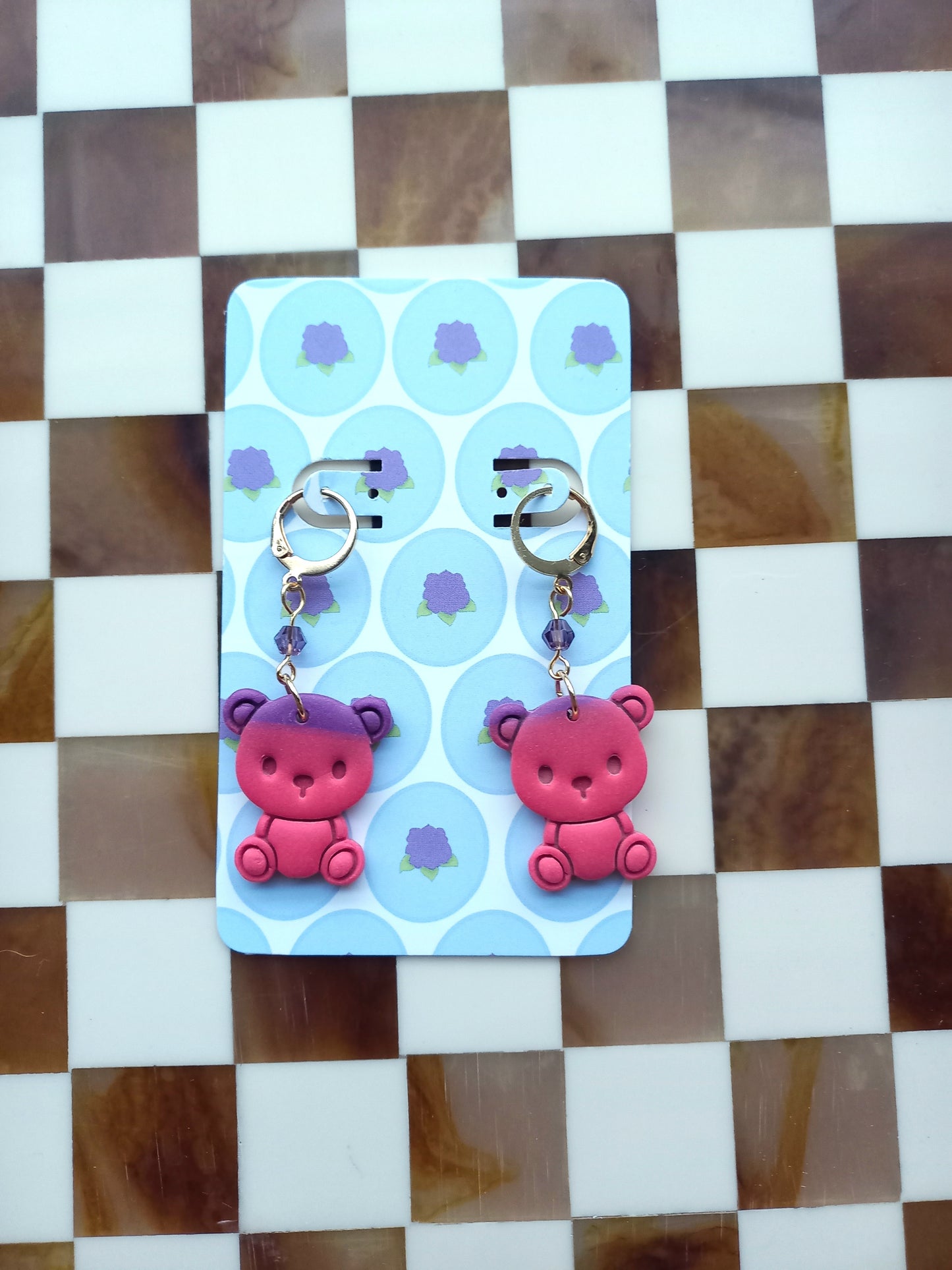 Snuggly Teddy Bear Earrings