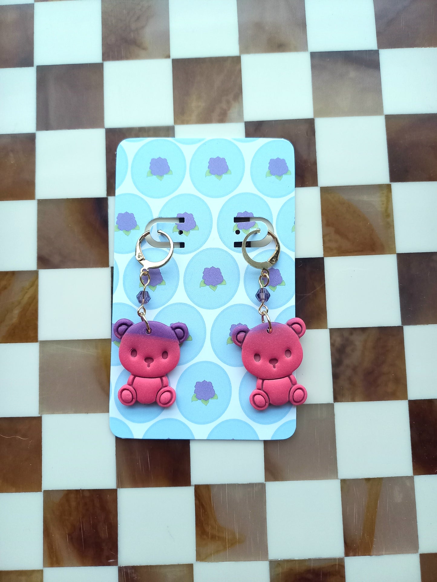 Snuggly Teddy Bear Earrings
