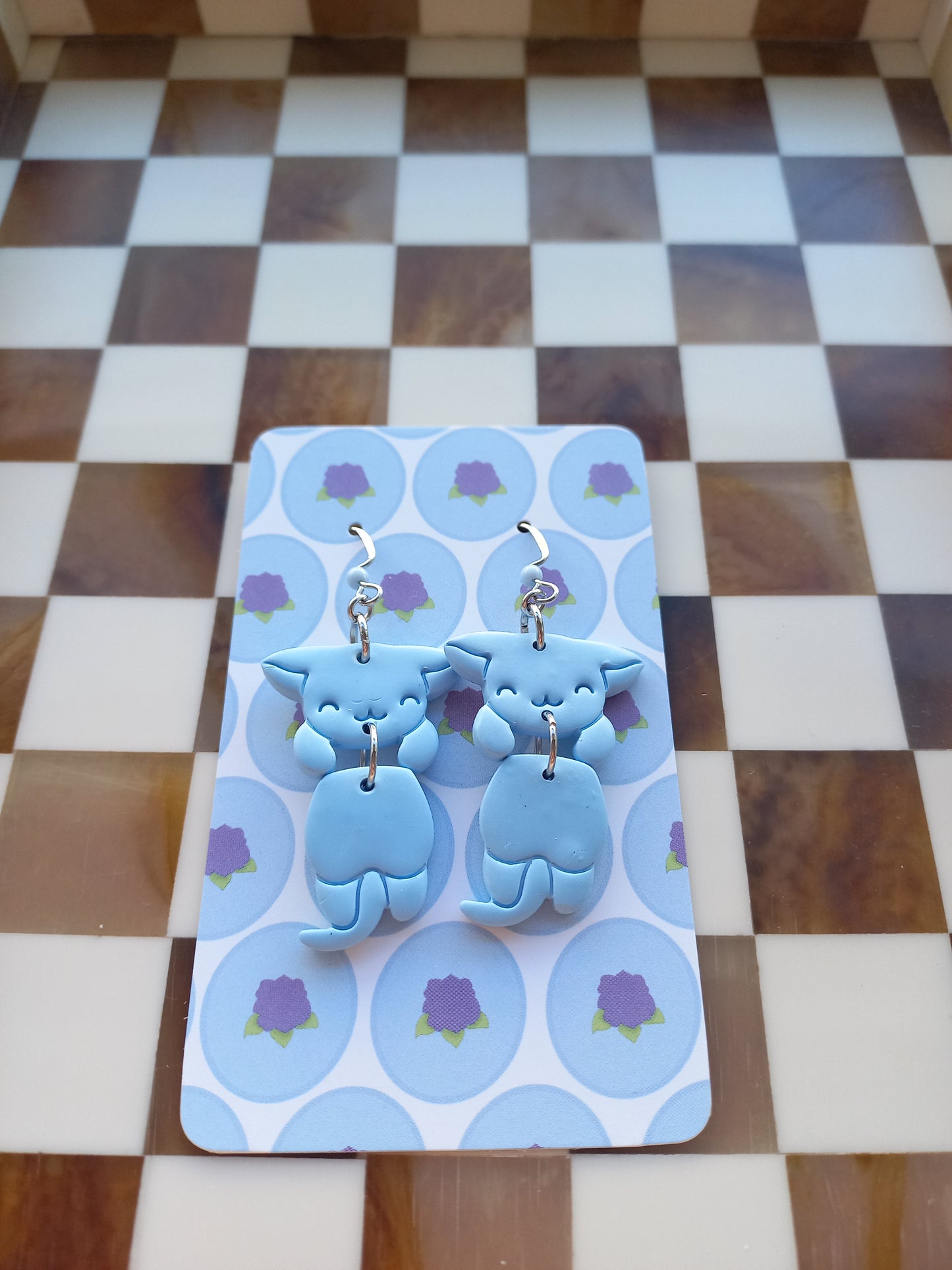 Chilling Cat & Fox Earrings