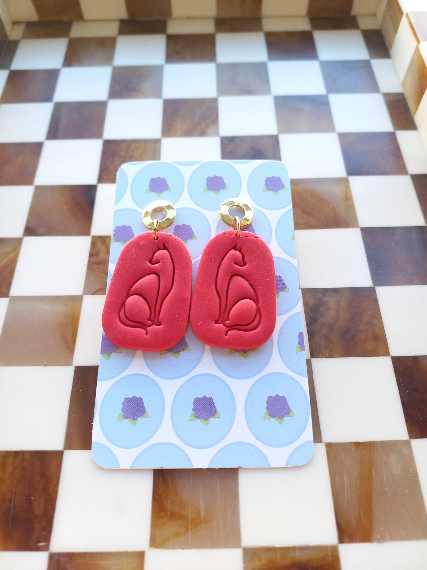 Rounded Arch Cat Earrings