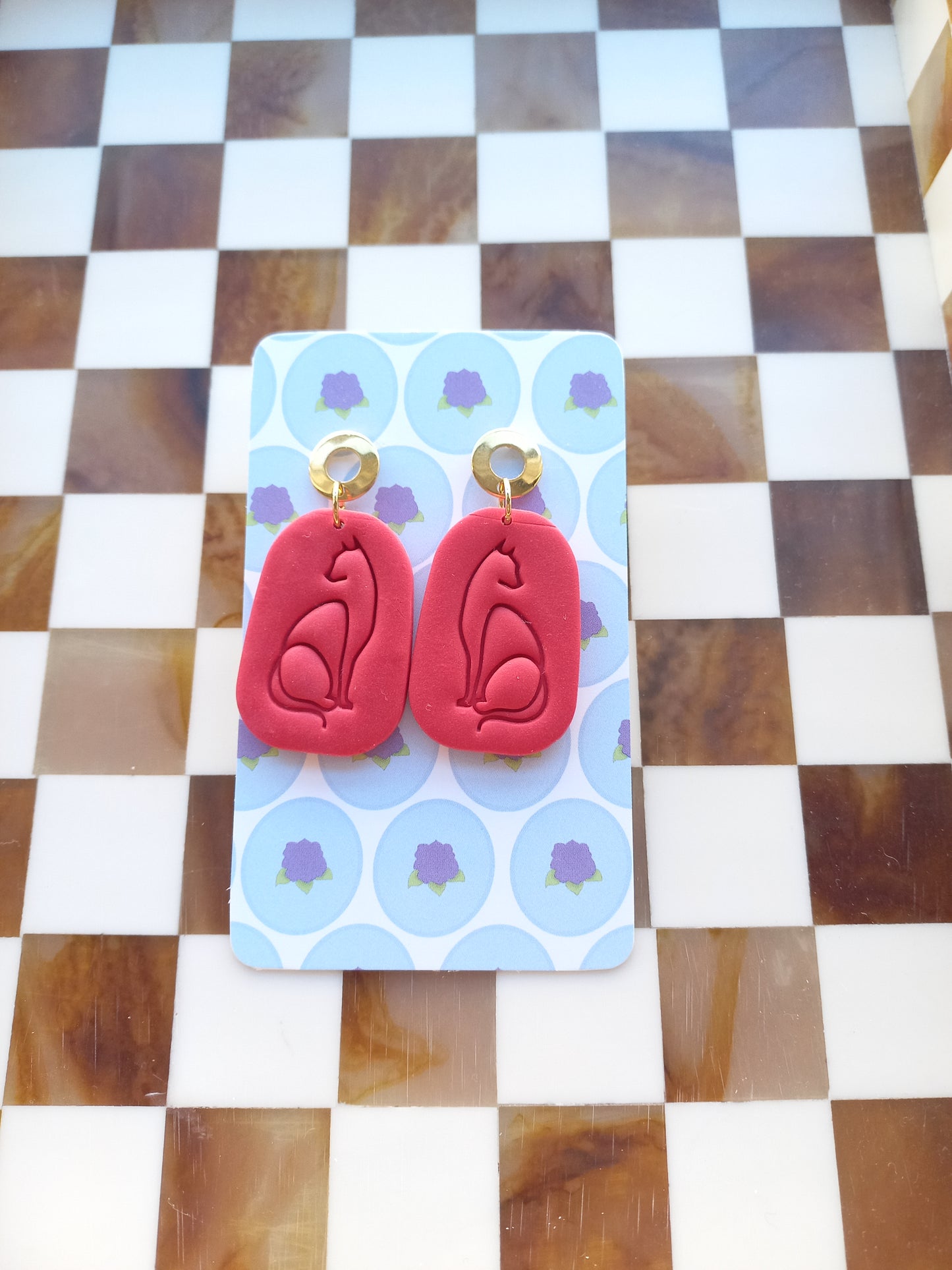 Rounded Arch Cat Earrings