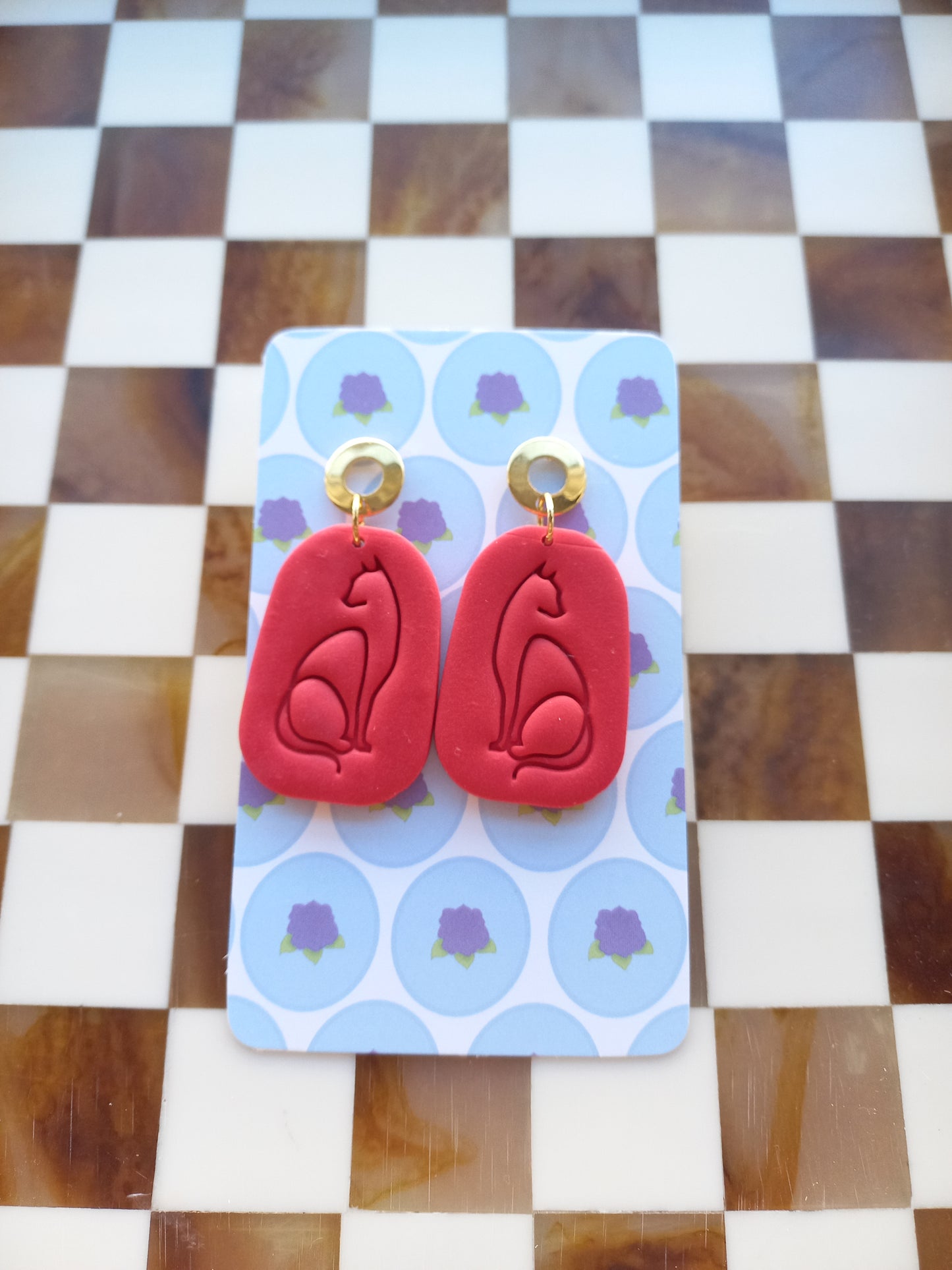 Rounded Arch Cat Earrings