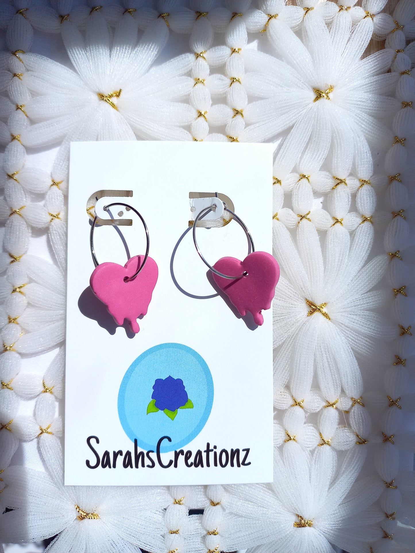 Bleeding Heart Hoop Earrings | Love Collection