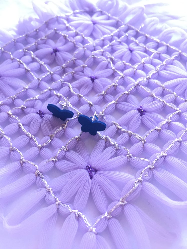 Blue Butterfly Studs