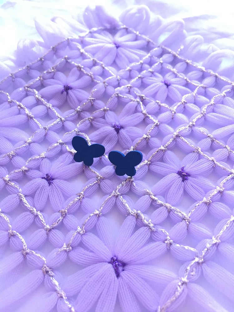 Blue Butterfly Studs