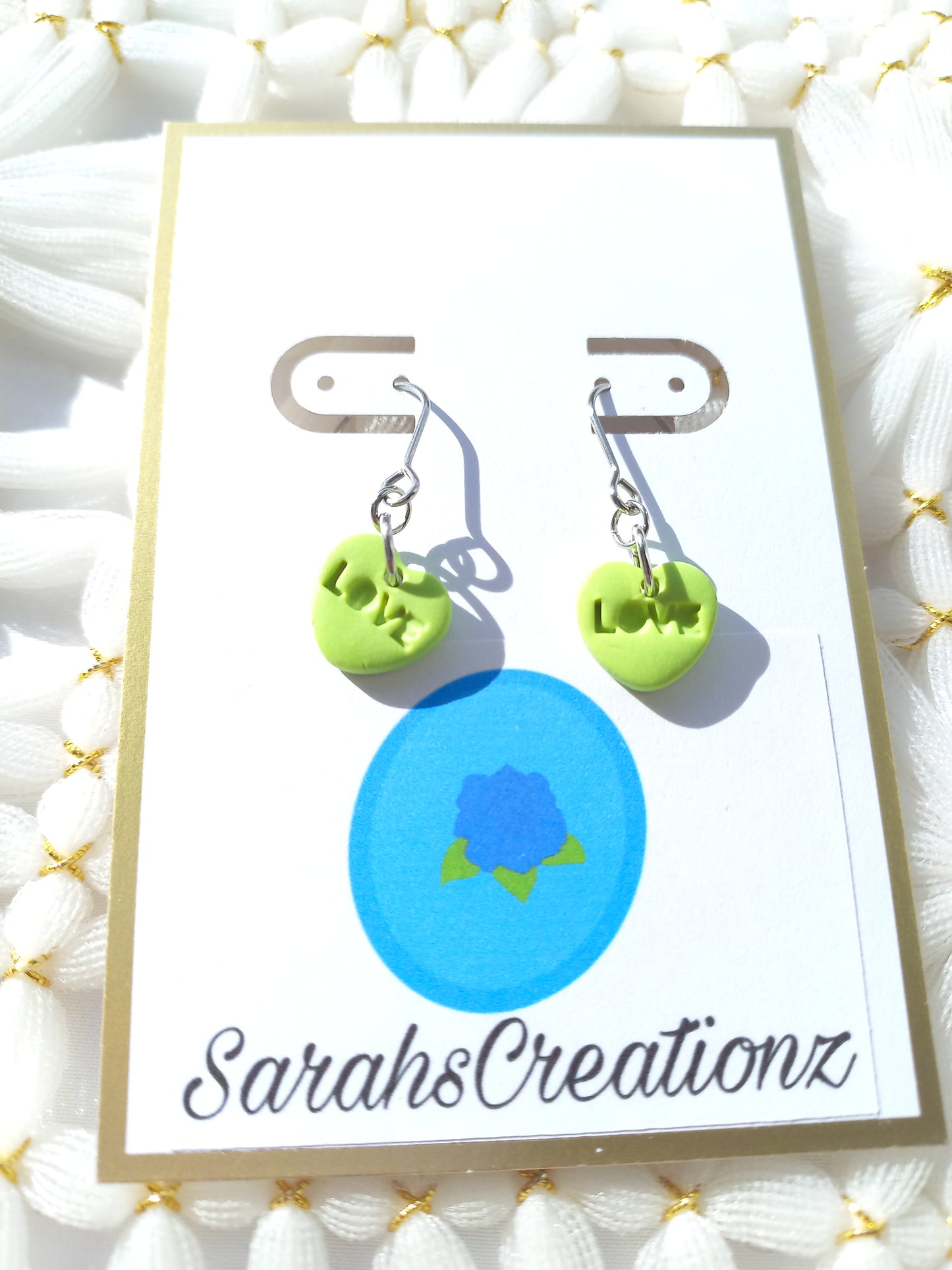 Green Mini Candy Heart Earrings | Love Collection