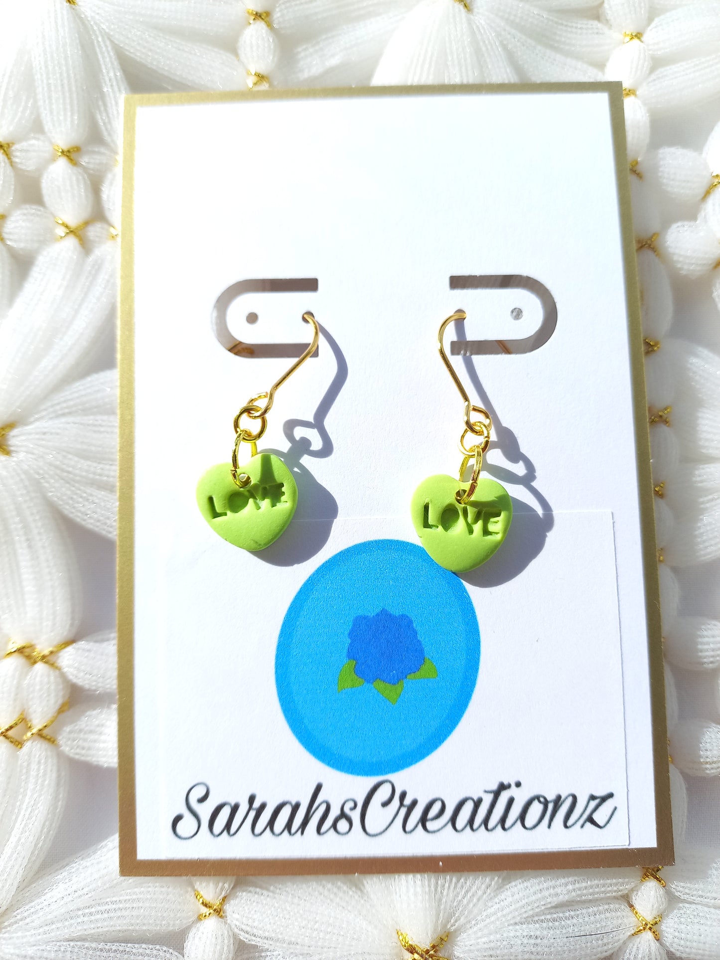Green Mini Candy Heart Earrings | Love Collection