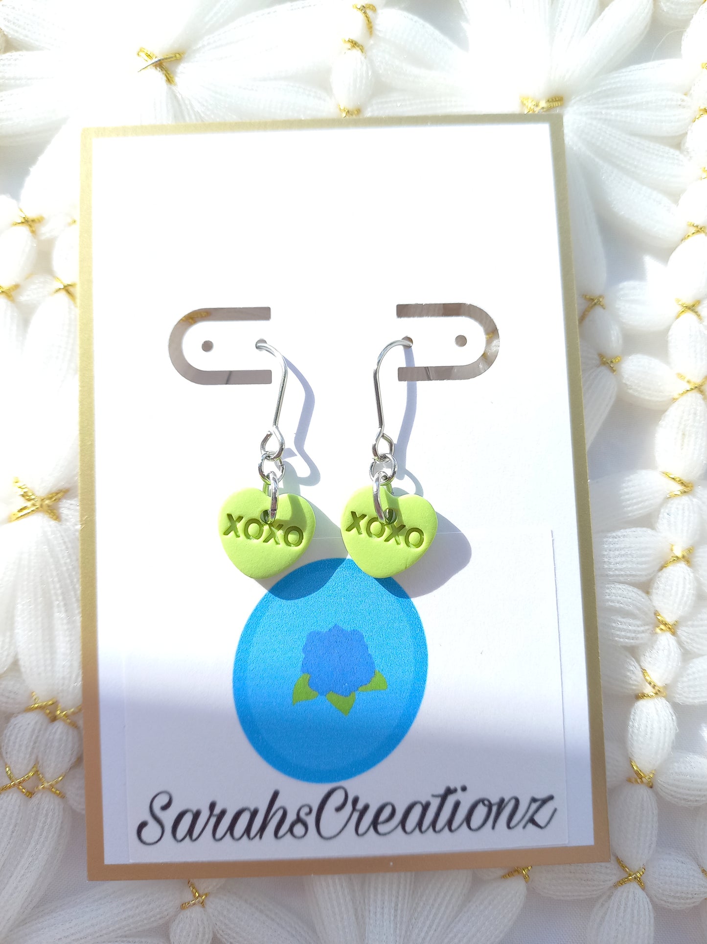 Green Mini Candy Heart Earrings | Love Collection
