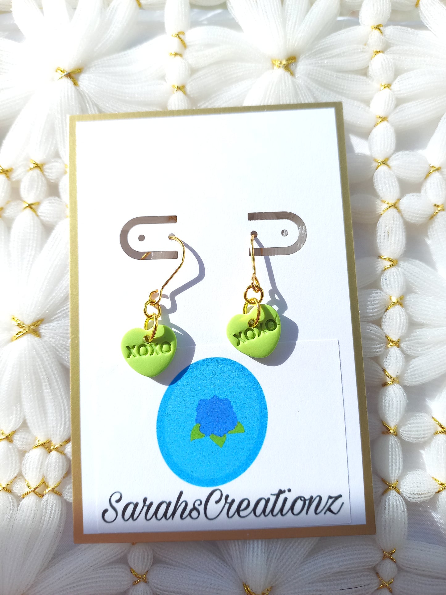Green Mini Candy Heart Earrings | Love Collection