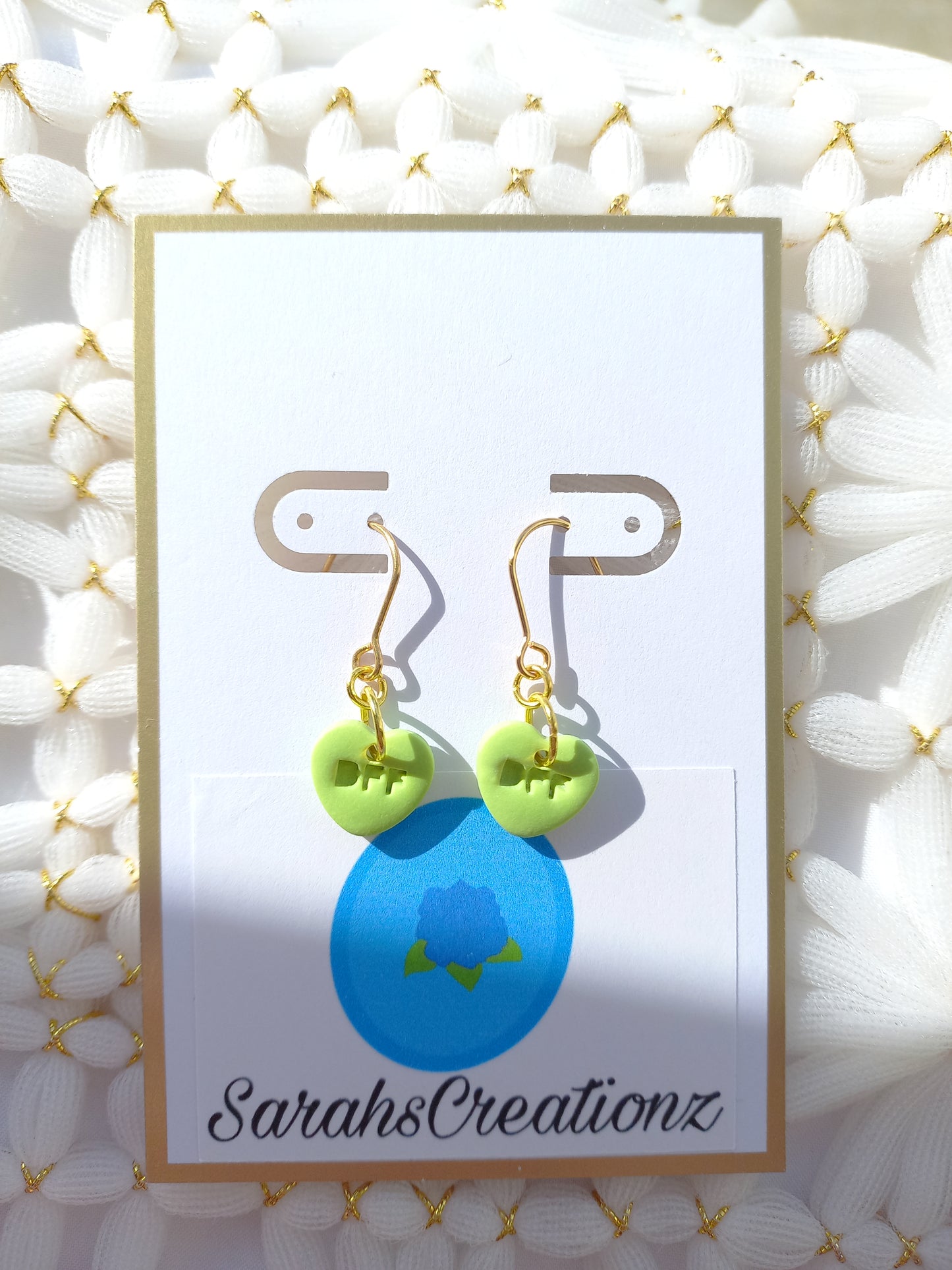 Green Mini Candy Heart Earrings | Love Collection