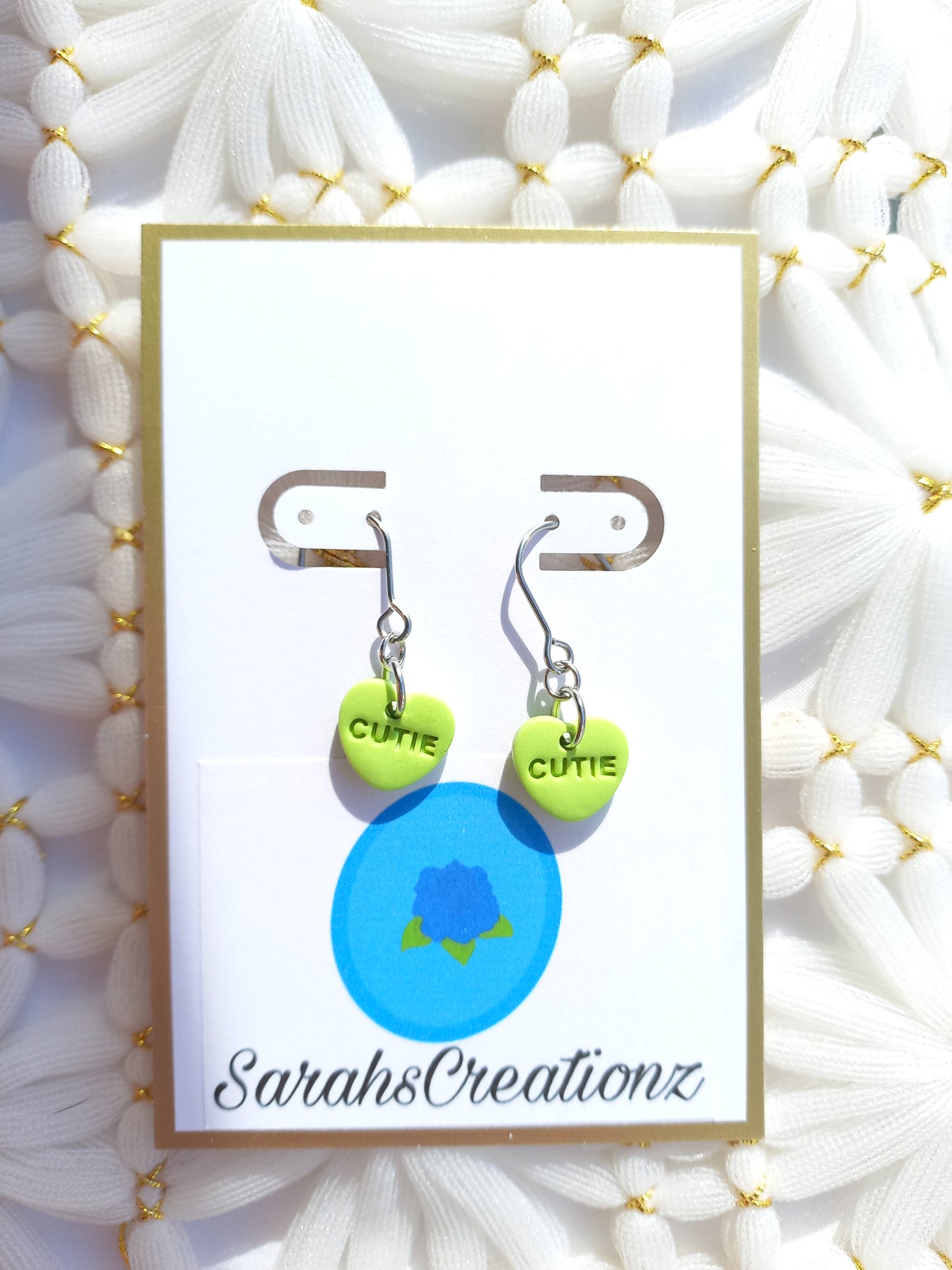 Green Mini Candy Heart Earrings | Love Collection