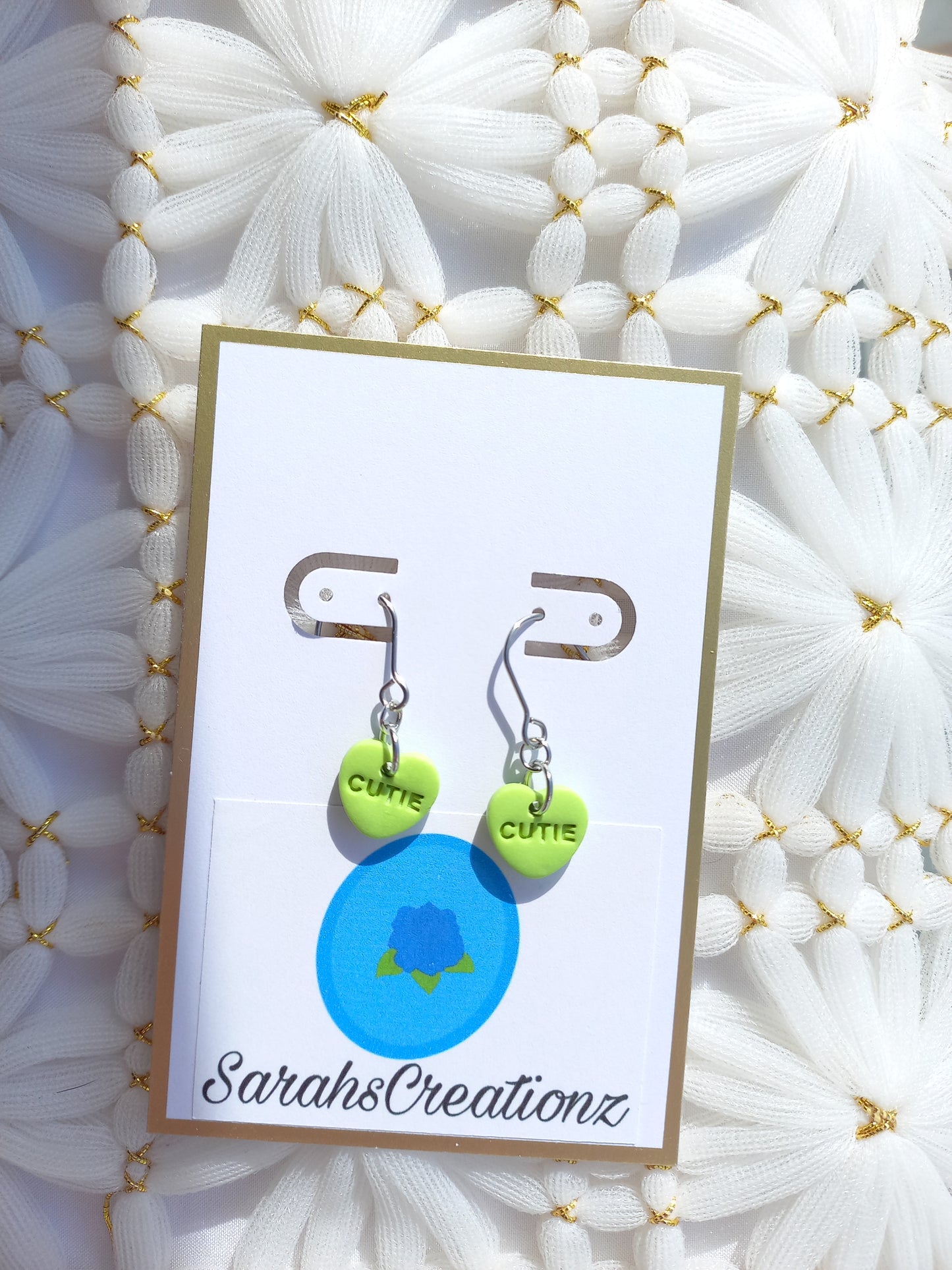 Green Mini Candy Heart Earrings | Love Collection