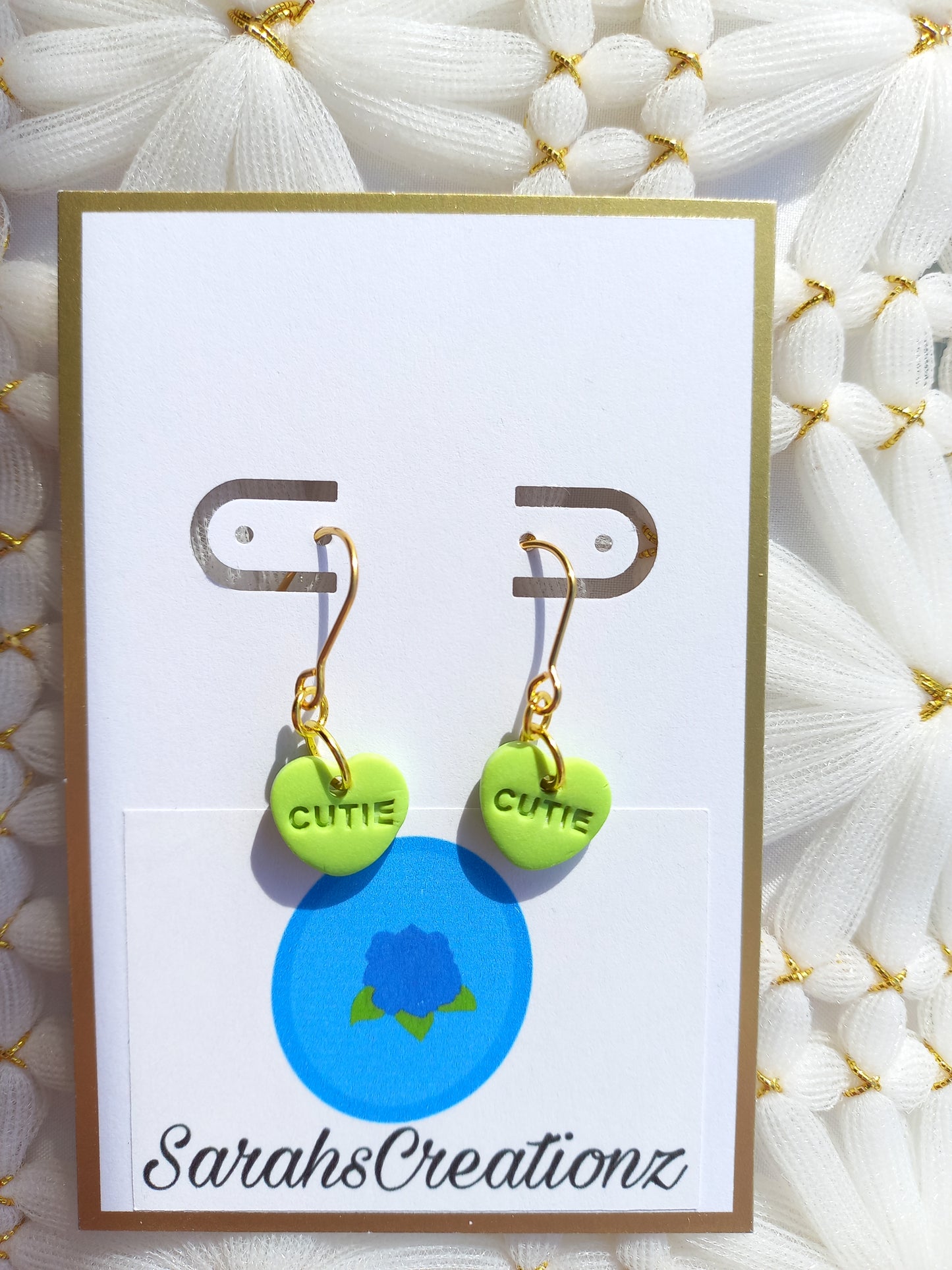 Green Mini Candy Heart Earrings | Love Collection