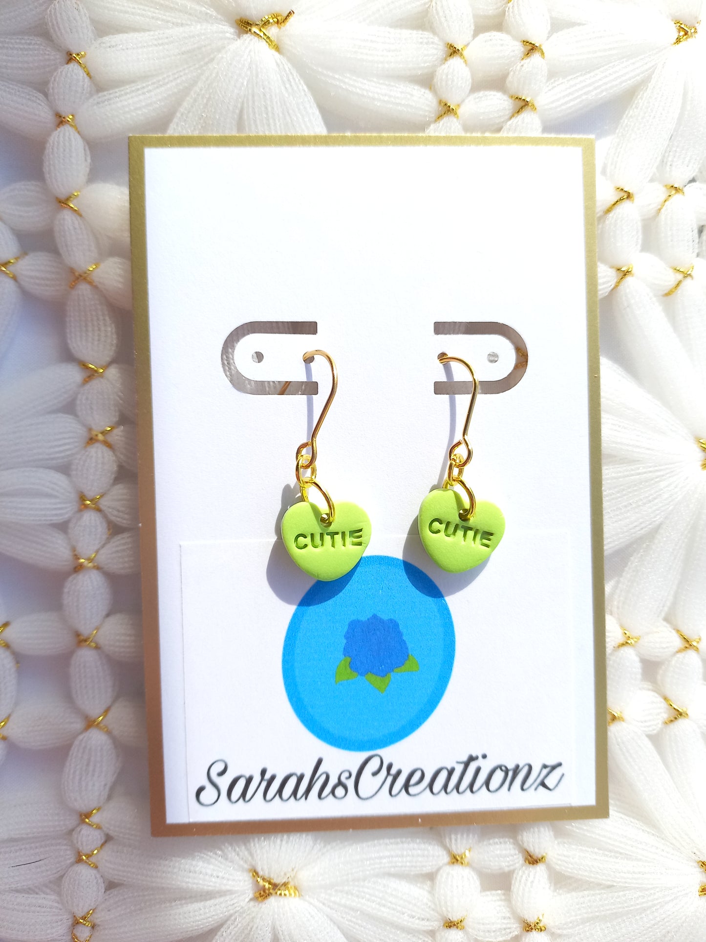 Green Mini Candy Heart Earrings | Love Collection