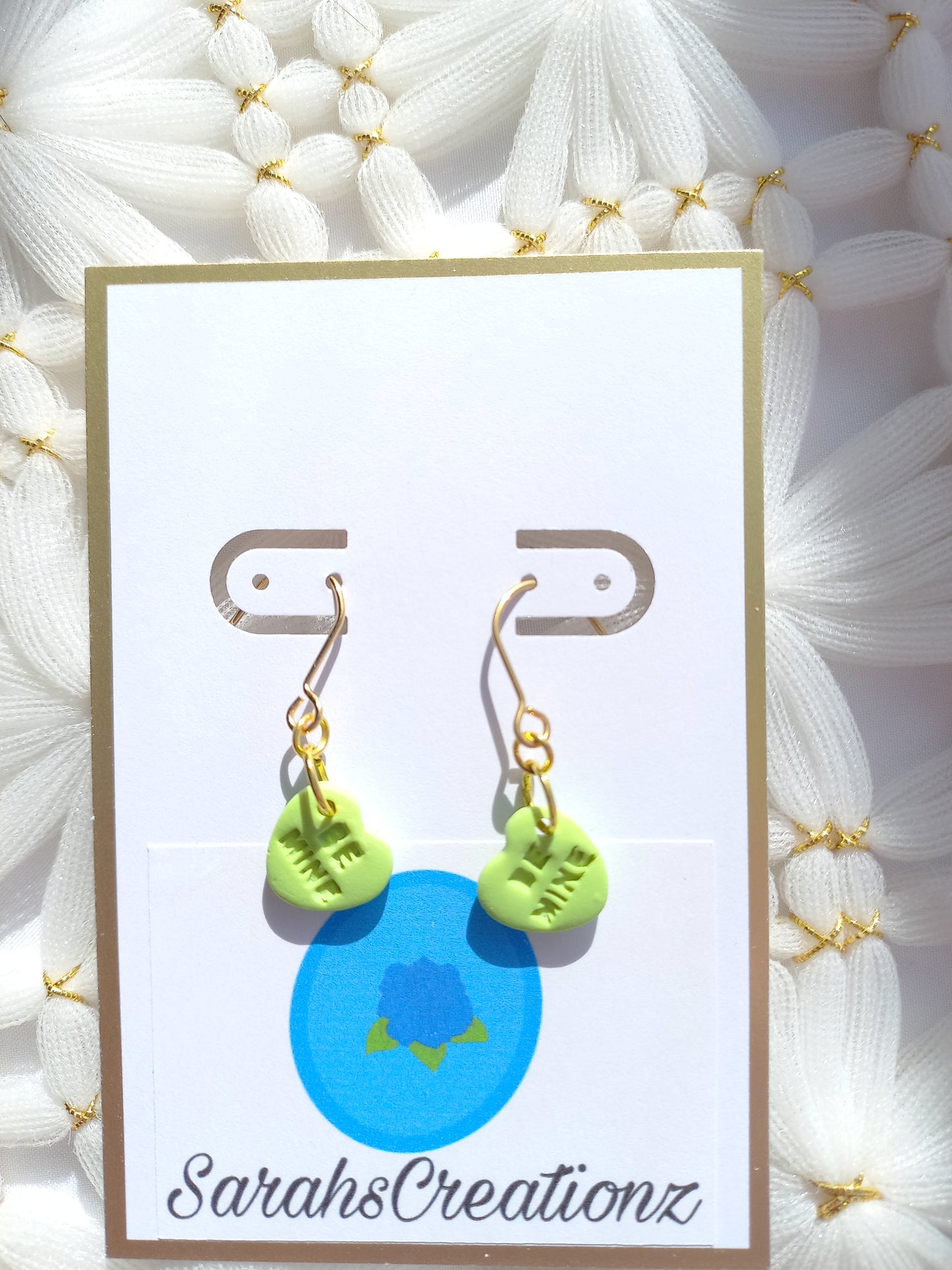 Green Mini Candy Heart Earrings | Love Collection