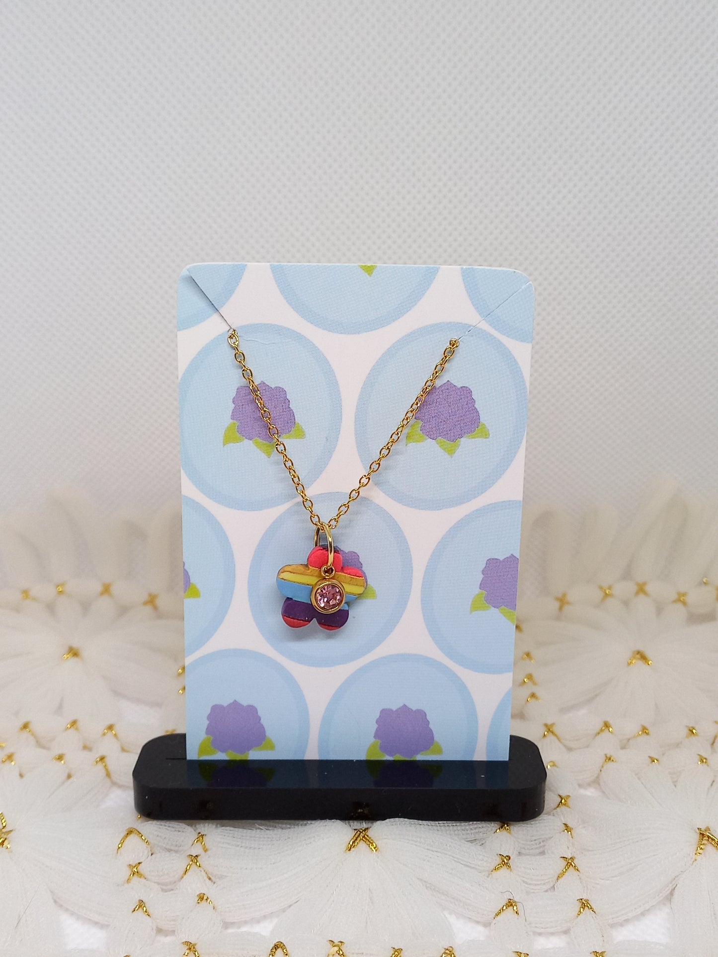 Striped Flower Necklaces | Stripes Collection