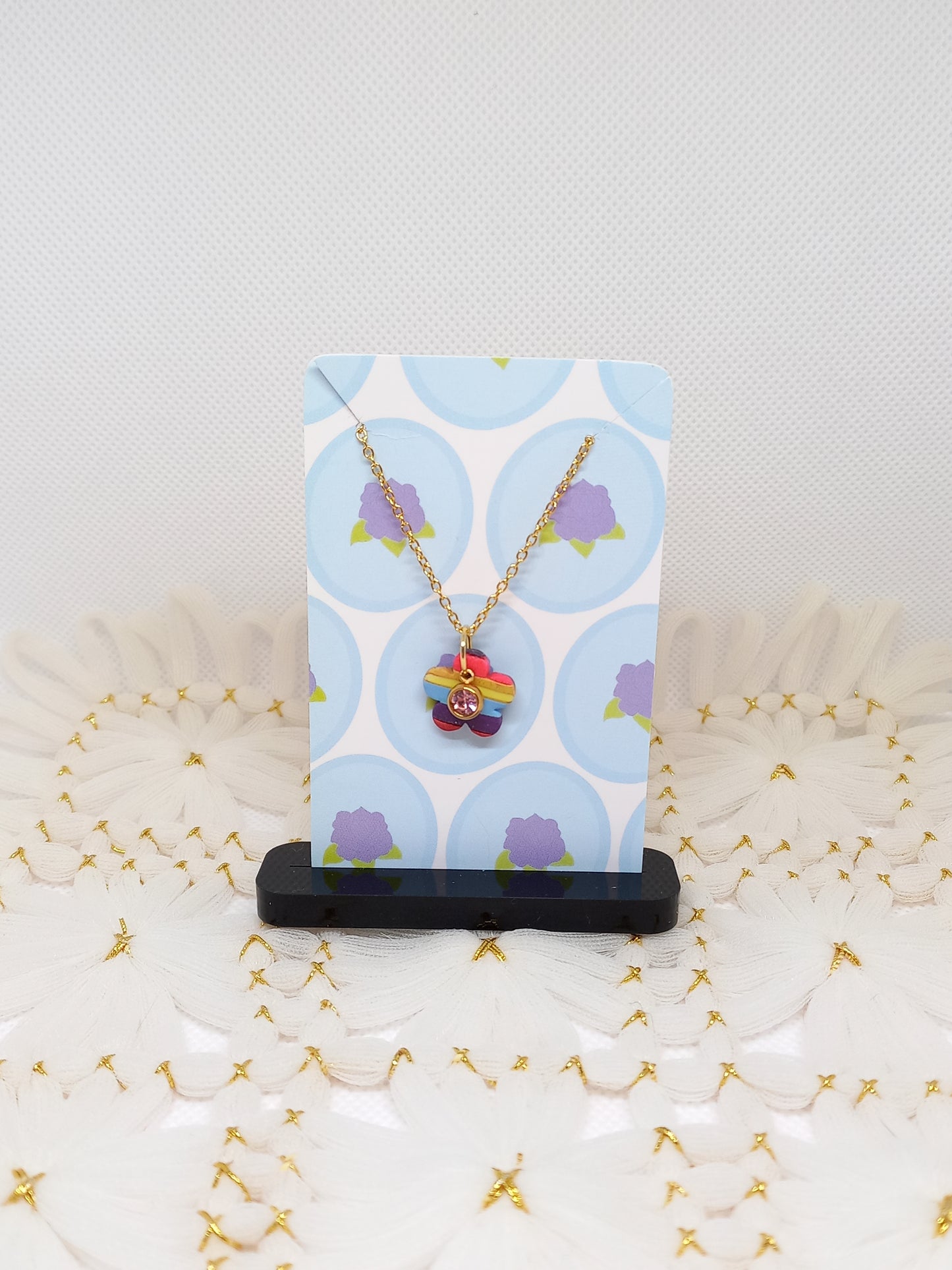 Striped Flower Necklaces | Stripes Collection