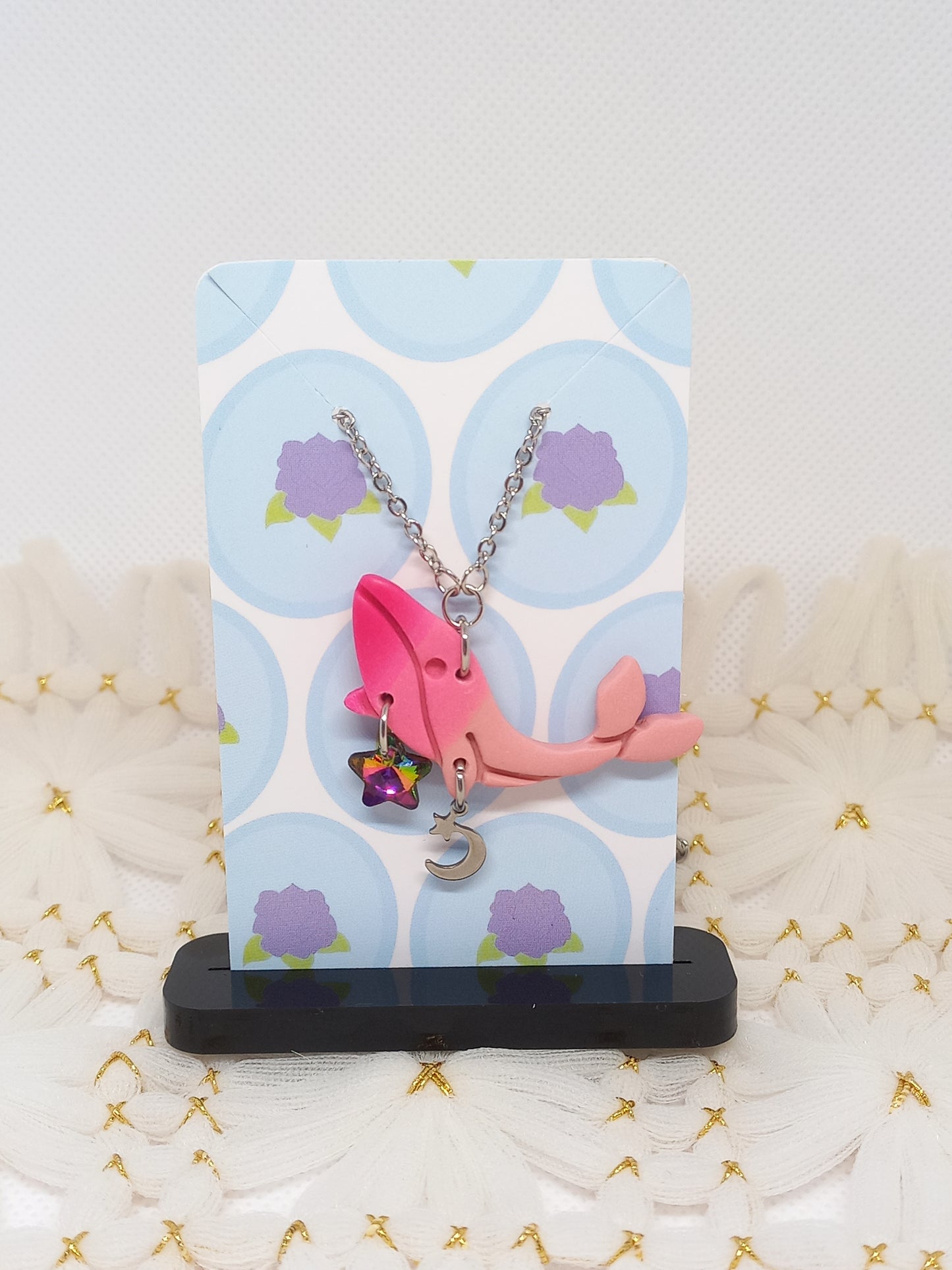 Pink Ombré Whale Necklace | Sea Critters