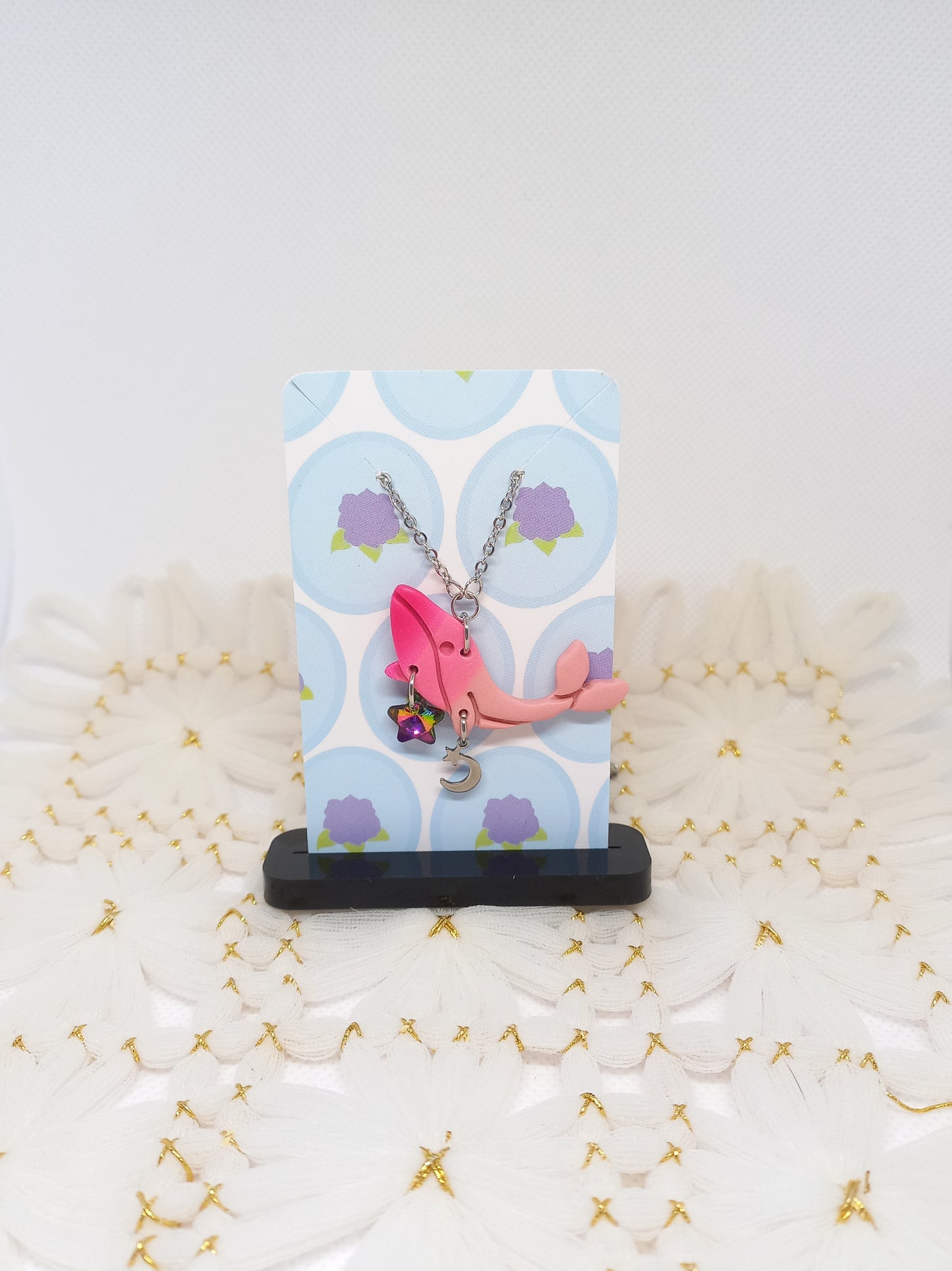 Pink Ombré Whale Necklace | Sea Critters