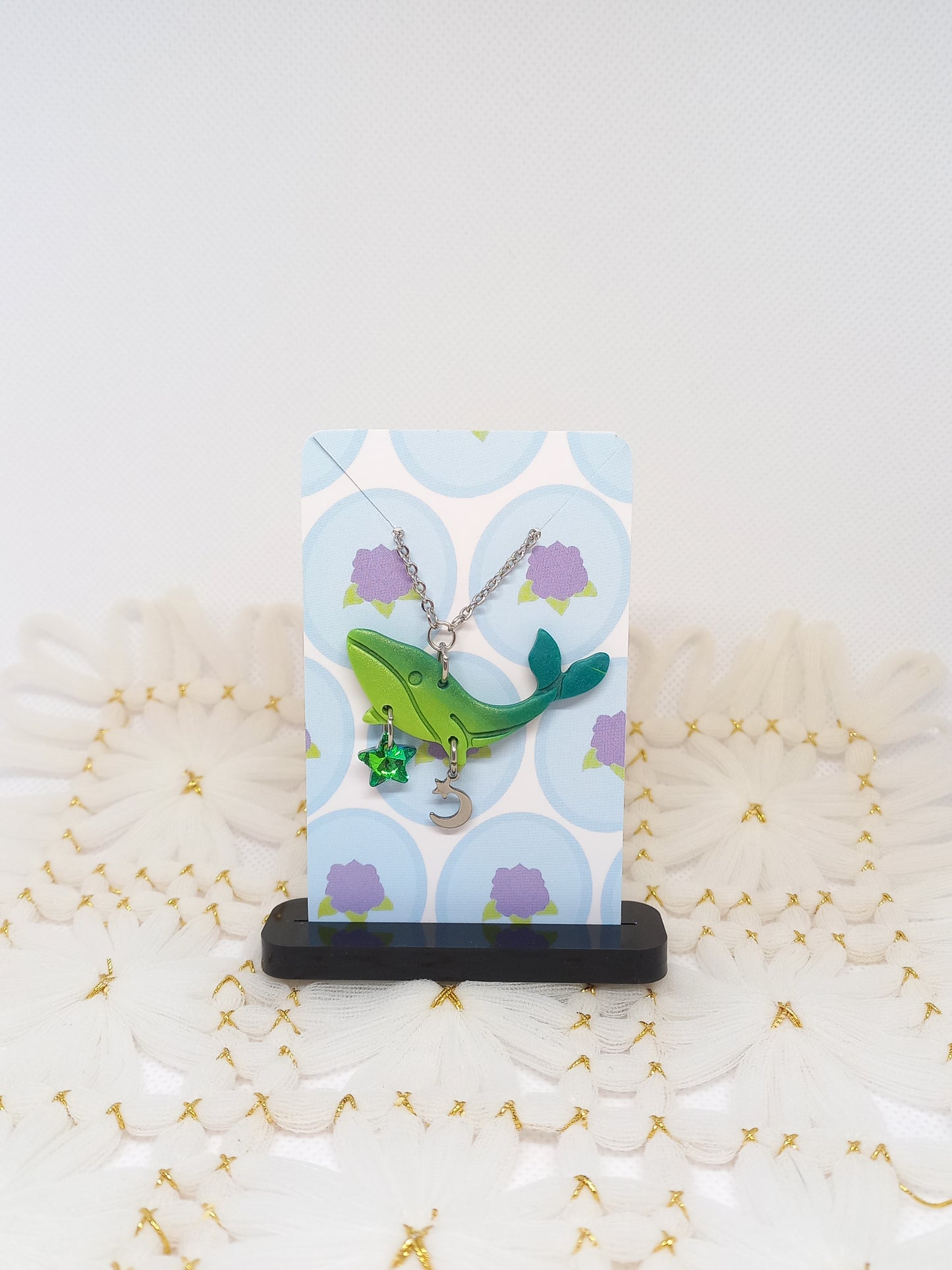 Green Ombré Whale Necklace | Sea Critters